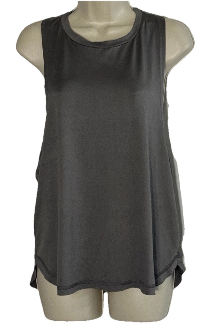 SHEIN Tank Top Womens L Gray Sleeveless Crew Neck Lightweight Stretch