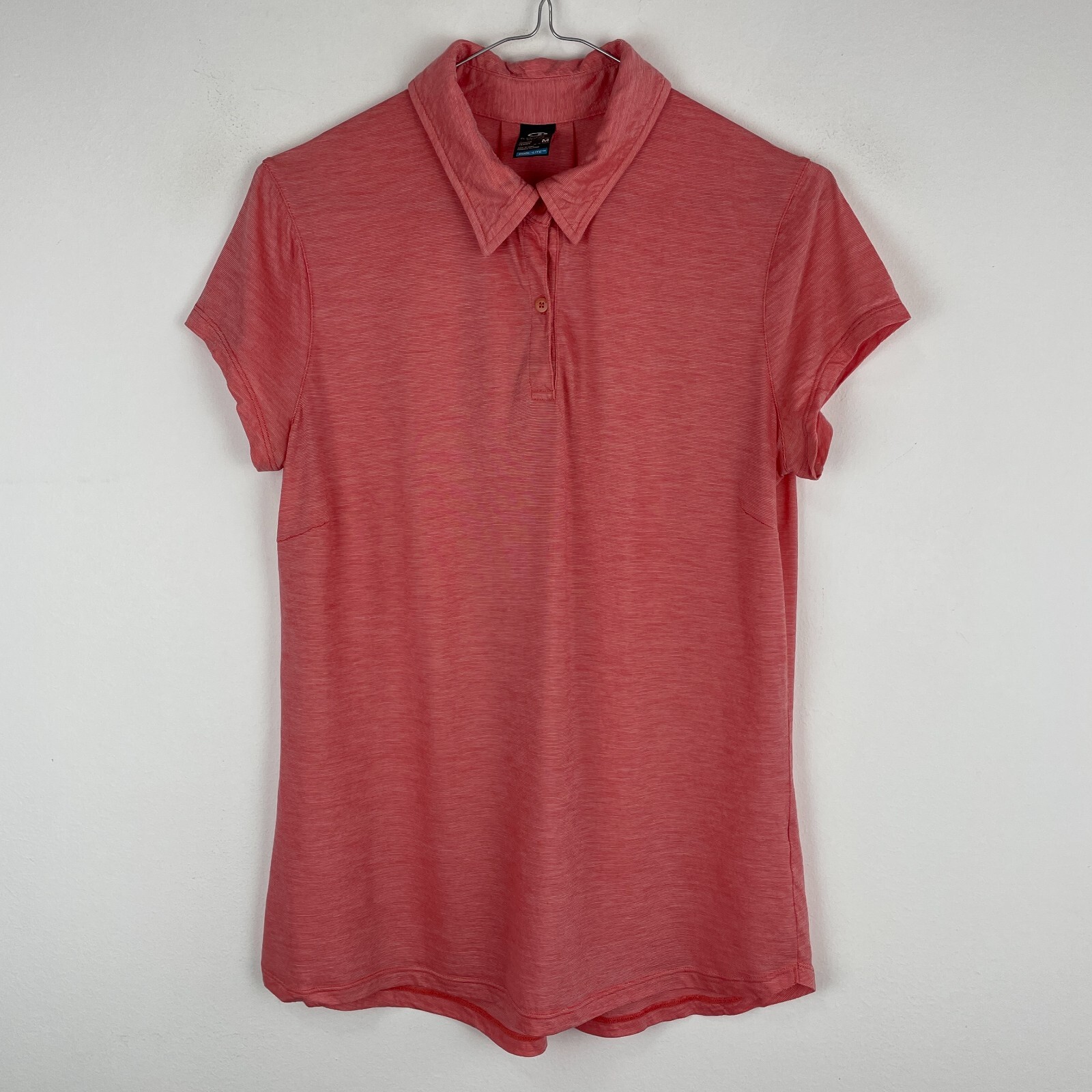 Icebreaker Merino Cool Lite Pink Polo Shirt Womens Size M