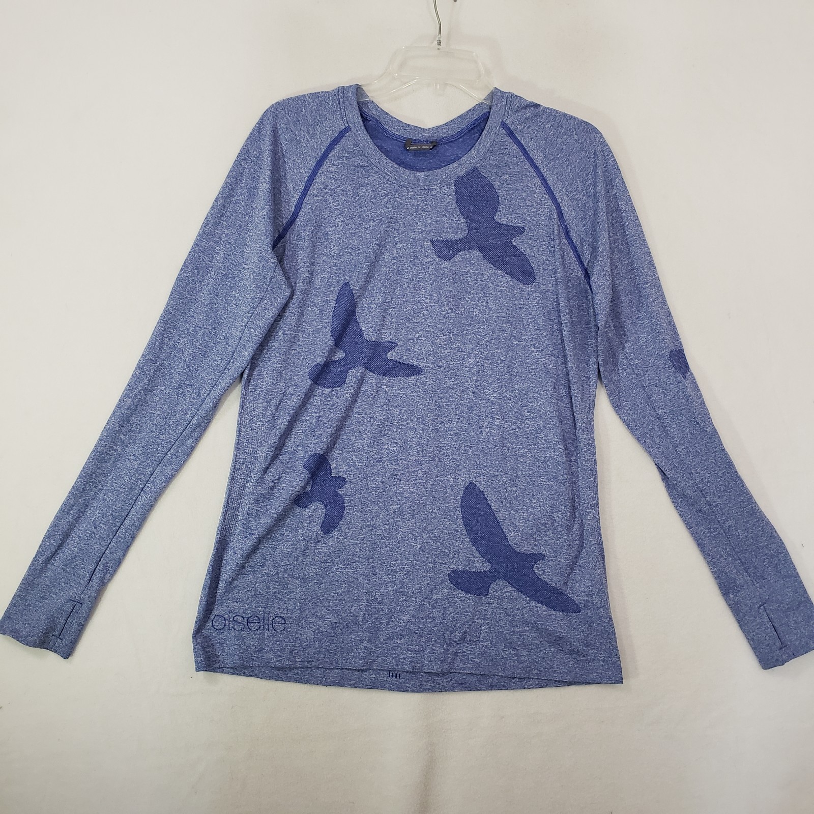 Oiselle Flyte Long Sleeve Athletic Workout Shirt Women’s XL Lapis Blue