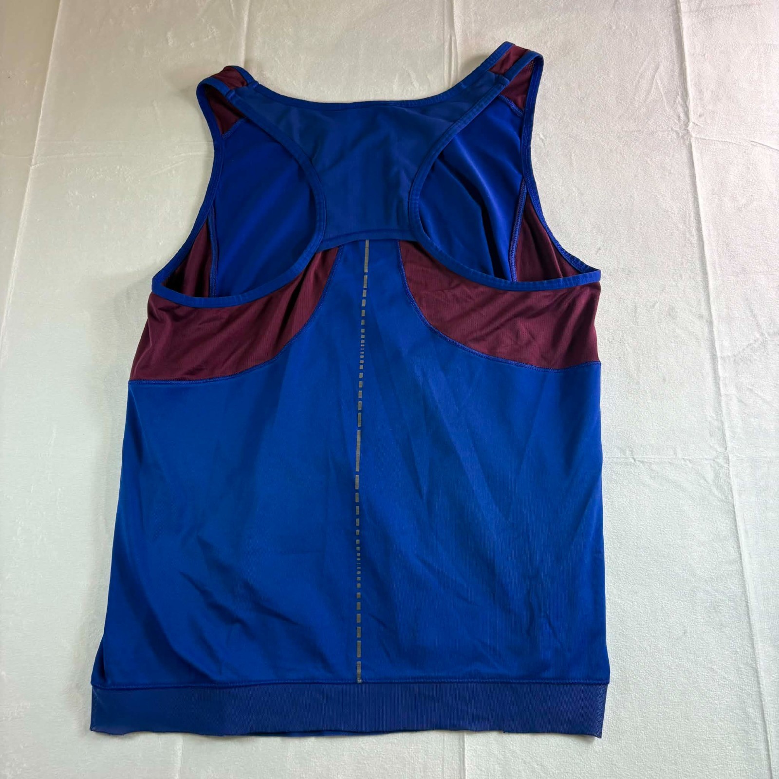Champion Tank Top Women S Blue Maroon Racerback Mesh Activewear Workout Shirt