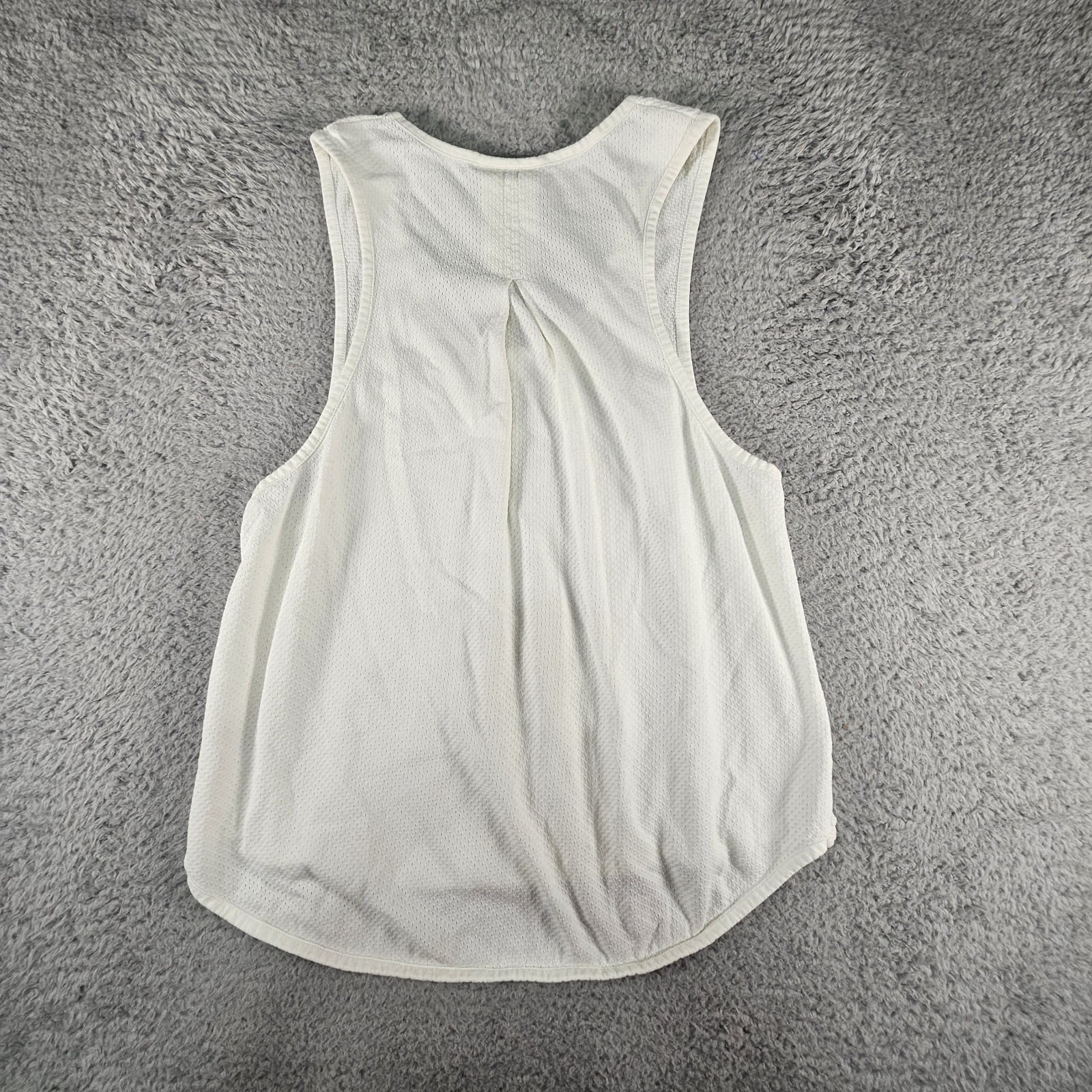 Varley Revolve Perforated Athleisure Active Tank Top Womens M Ivory Performance