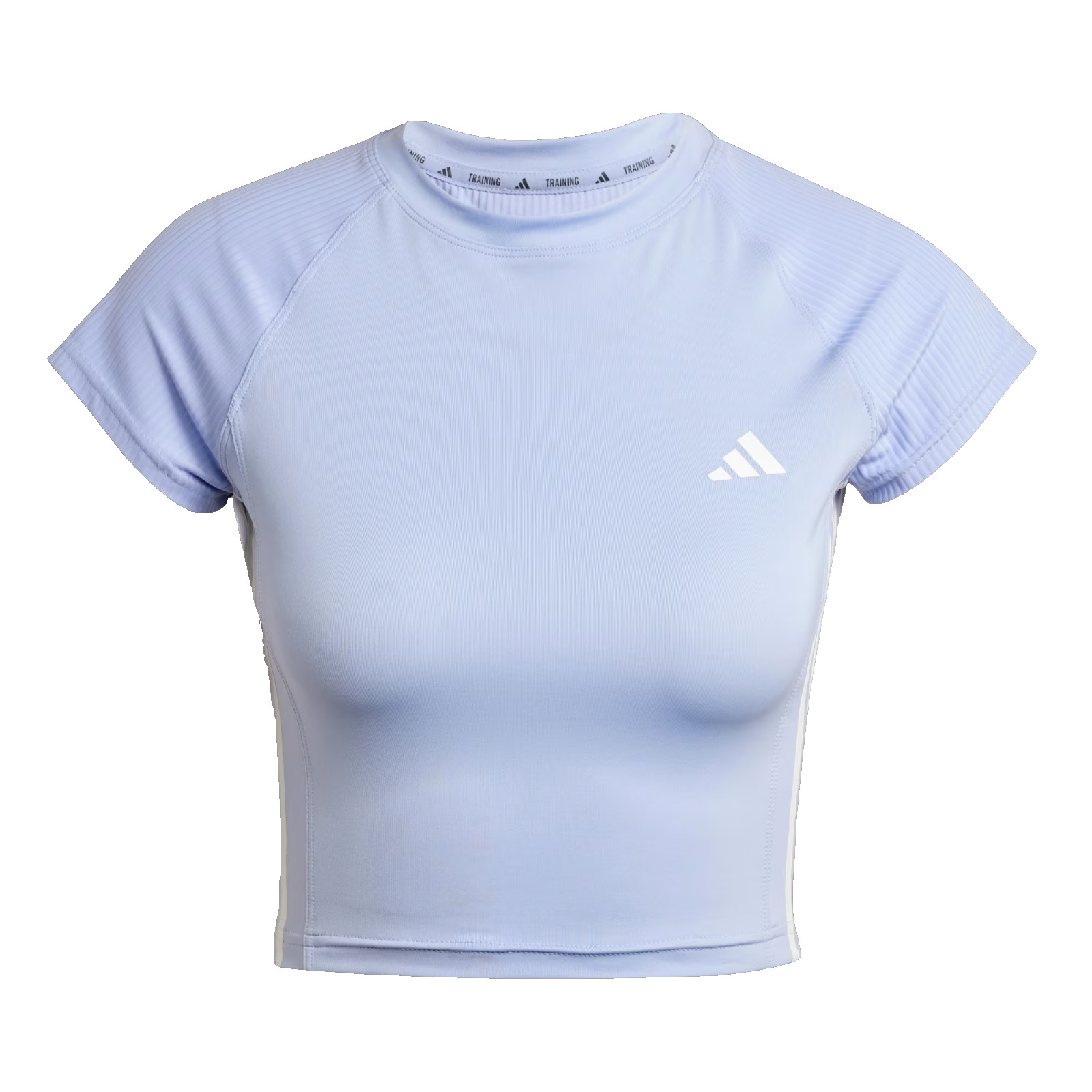 adidas Womens Hyperglam Rib Crop Top T-Shirt 2XL UK 24 26 Violet Purple Gym Tee