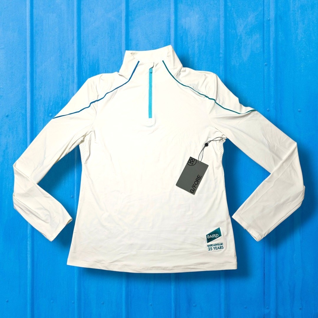 NWT G/Fore Sun Shield Silky Tech 1/4 Zip Pullover Small White Baird Advisors