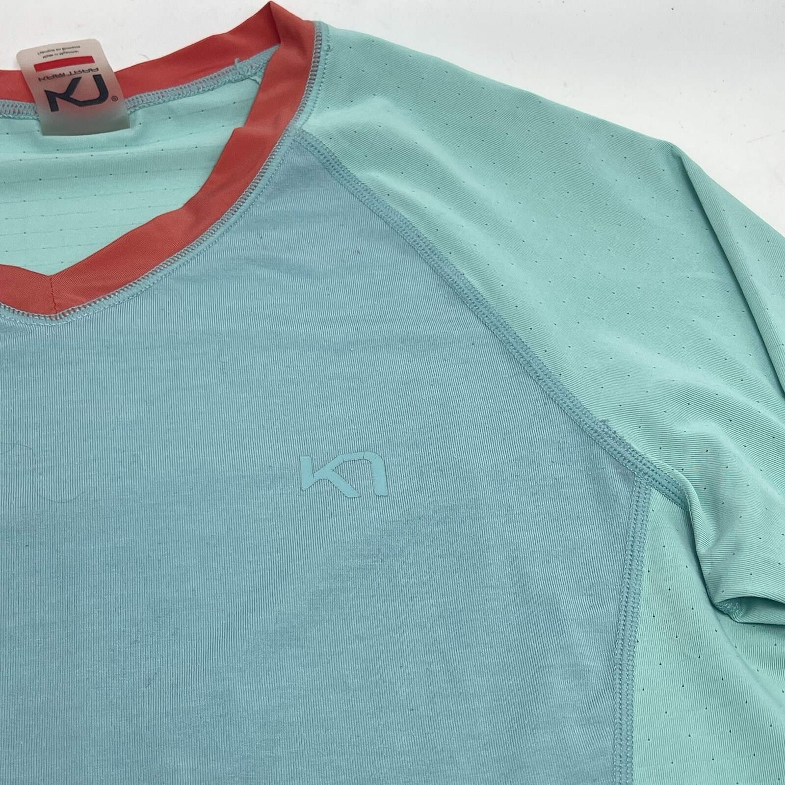 Kari Traa Base Layer Shirt WOMENS MEDIUM Pullover Workout Long Sleeve Blue