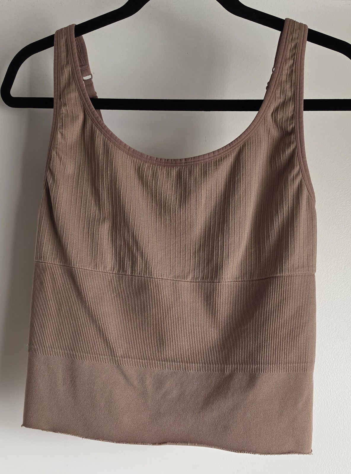Pink Active Women’s Tank Top XL Sleeveless Mauve Ribbed Recycled Polyamide
