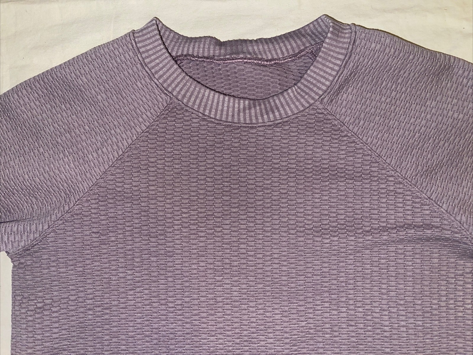 Lululemon Rest Less Pullover Textured Crew Bubble Dot Violet Purple Shirt Sz 4/6