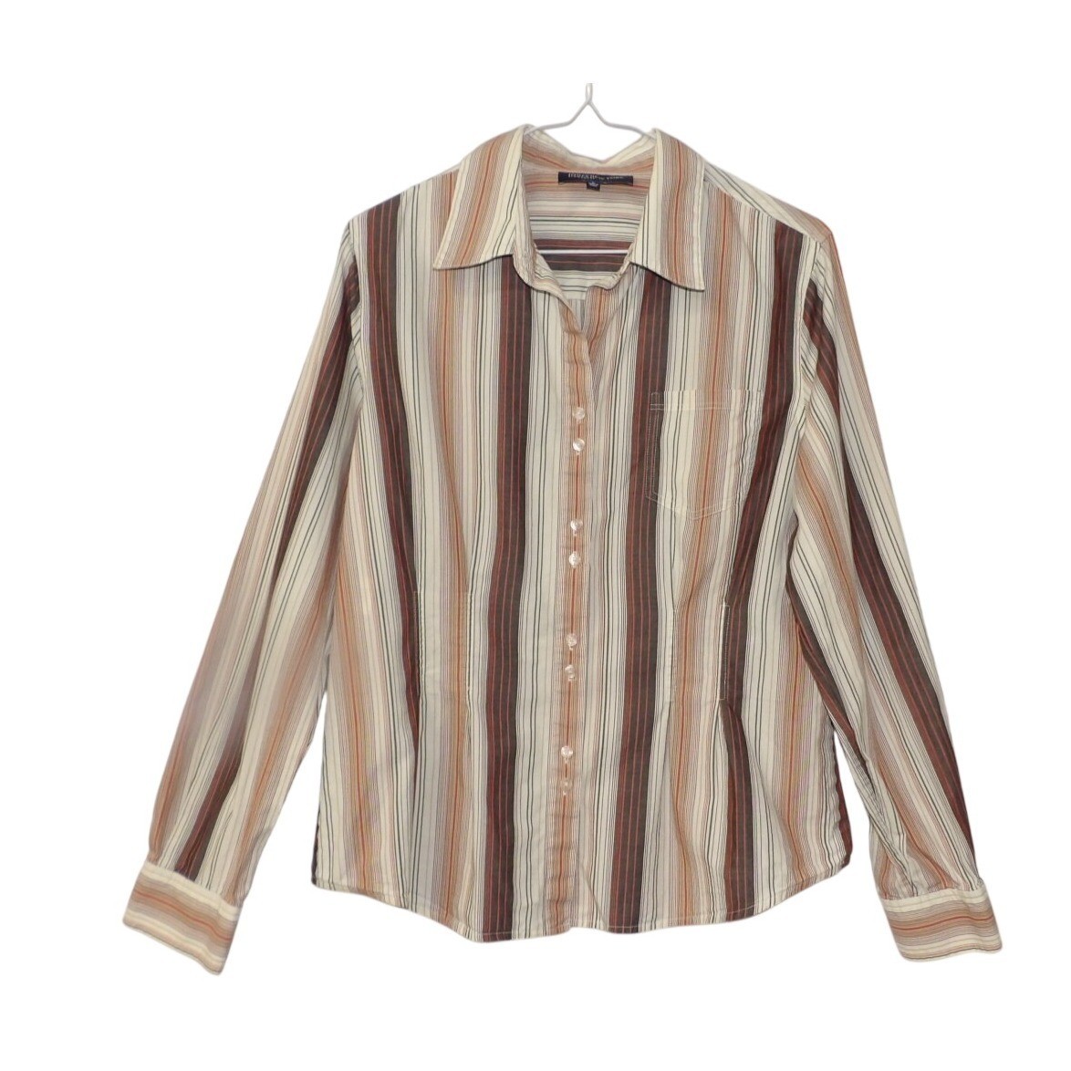 JONES NEW YORK SIGNATURE Striped Button Down Shirt Men’s L