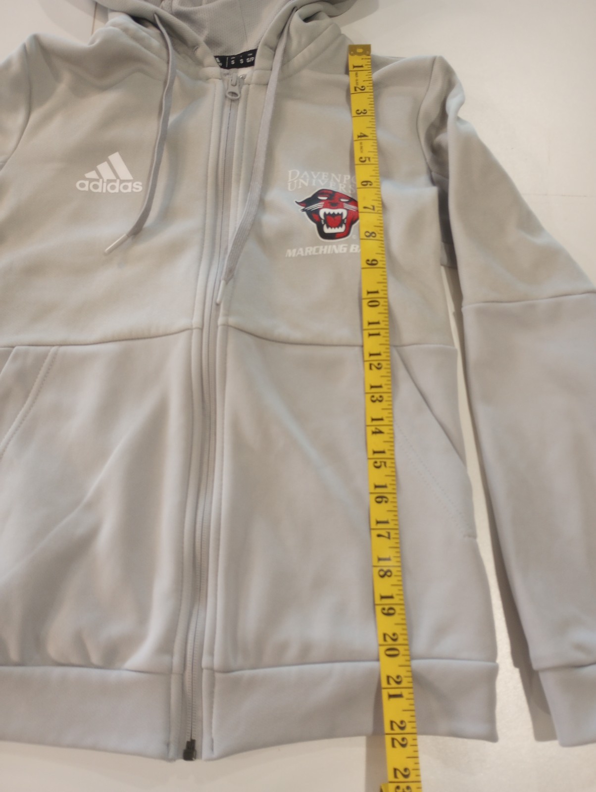 Adidas Climawarm Hoodie Davenport College Marching Band Full Zip Lonf Sleeve Sm