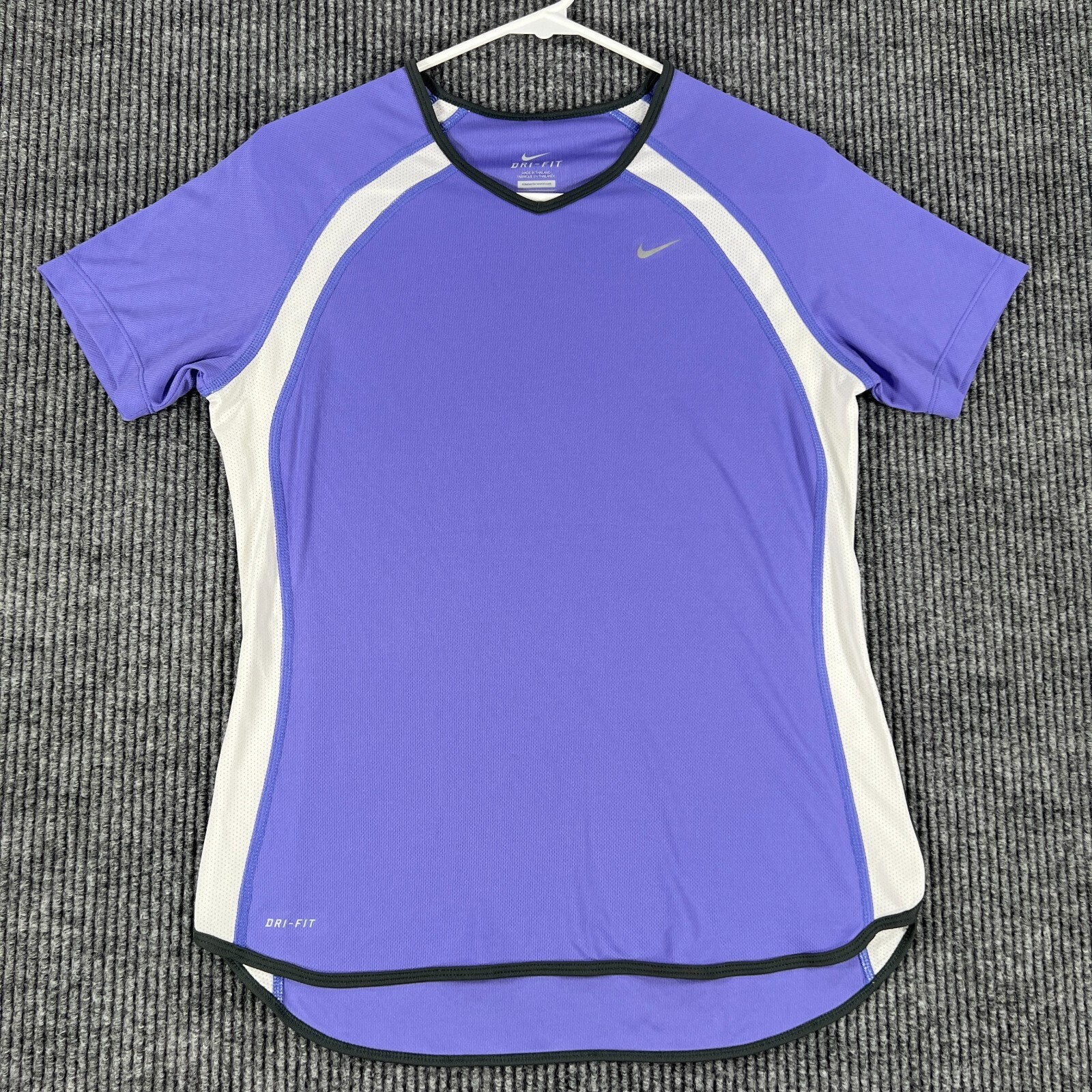 Nike Shirt Dri-Fit Womens Size Medium Purple Short Sleeve Activewear Gym Lift