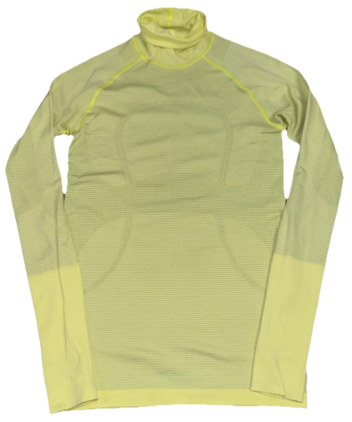 Lululemon Swiftly Tech Shirt Womens 6 Turtleneck Thumb Holes Running Yellow Neon