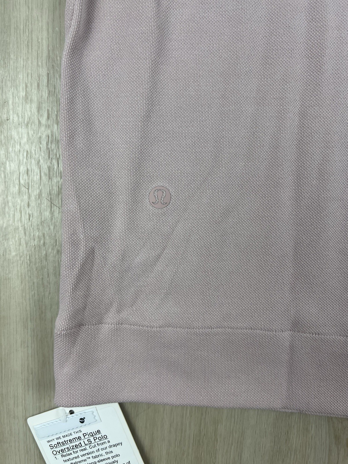 Lululemon Softstreme Pique Oversized LS Polo Shirt Pink Medium NEW W/ TAGS