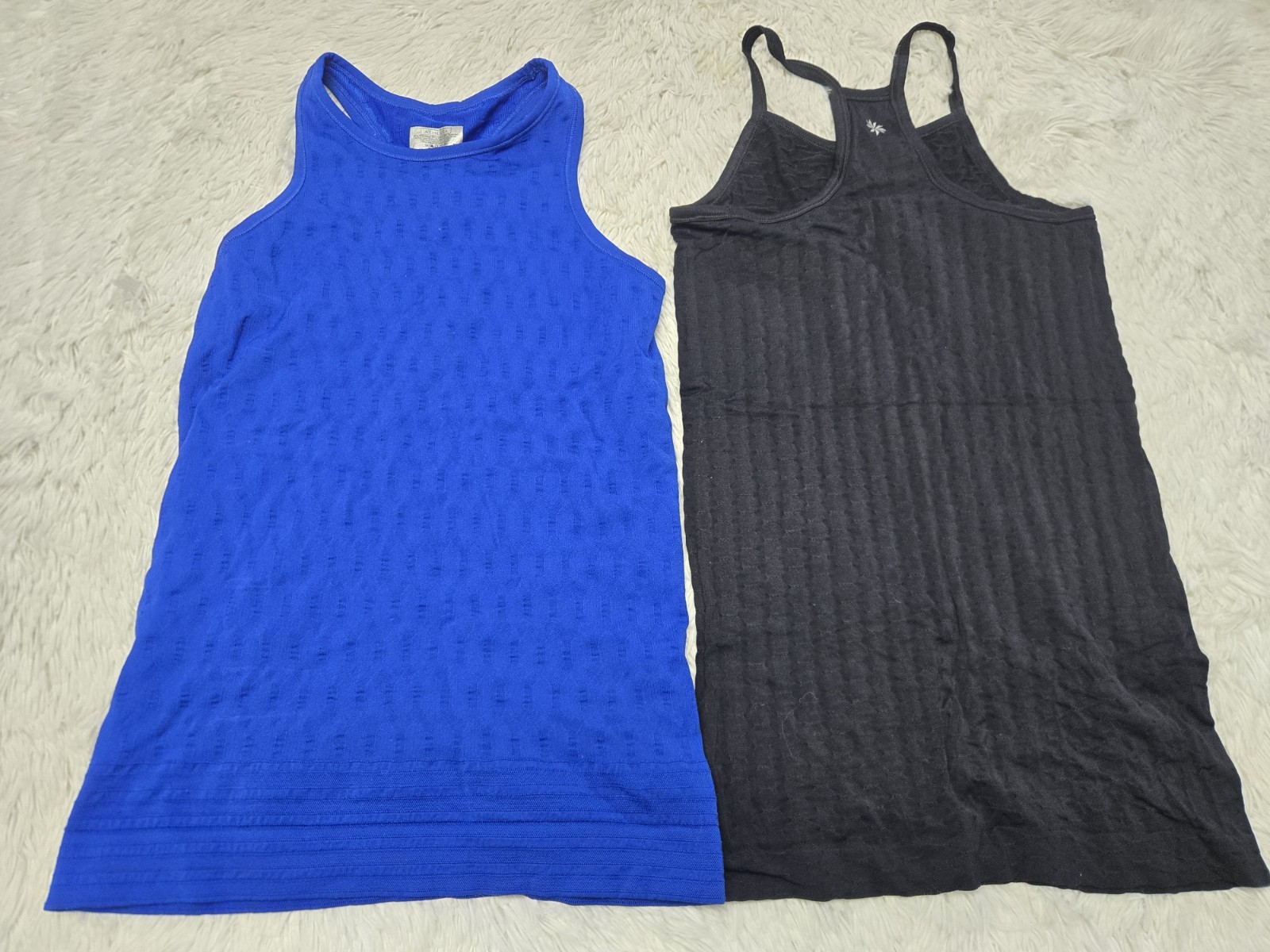 Lot 3 Athleta Tank Top M Womens Ribbed Racerback Fitted Stretch Sports Exercise