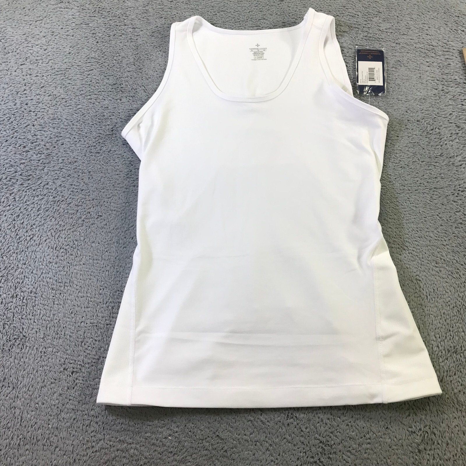 TOMMIE COPPER Tank Womens Extra Large Lower Back SUpport White Tank Top