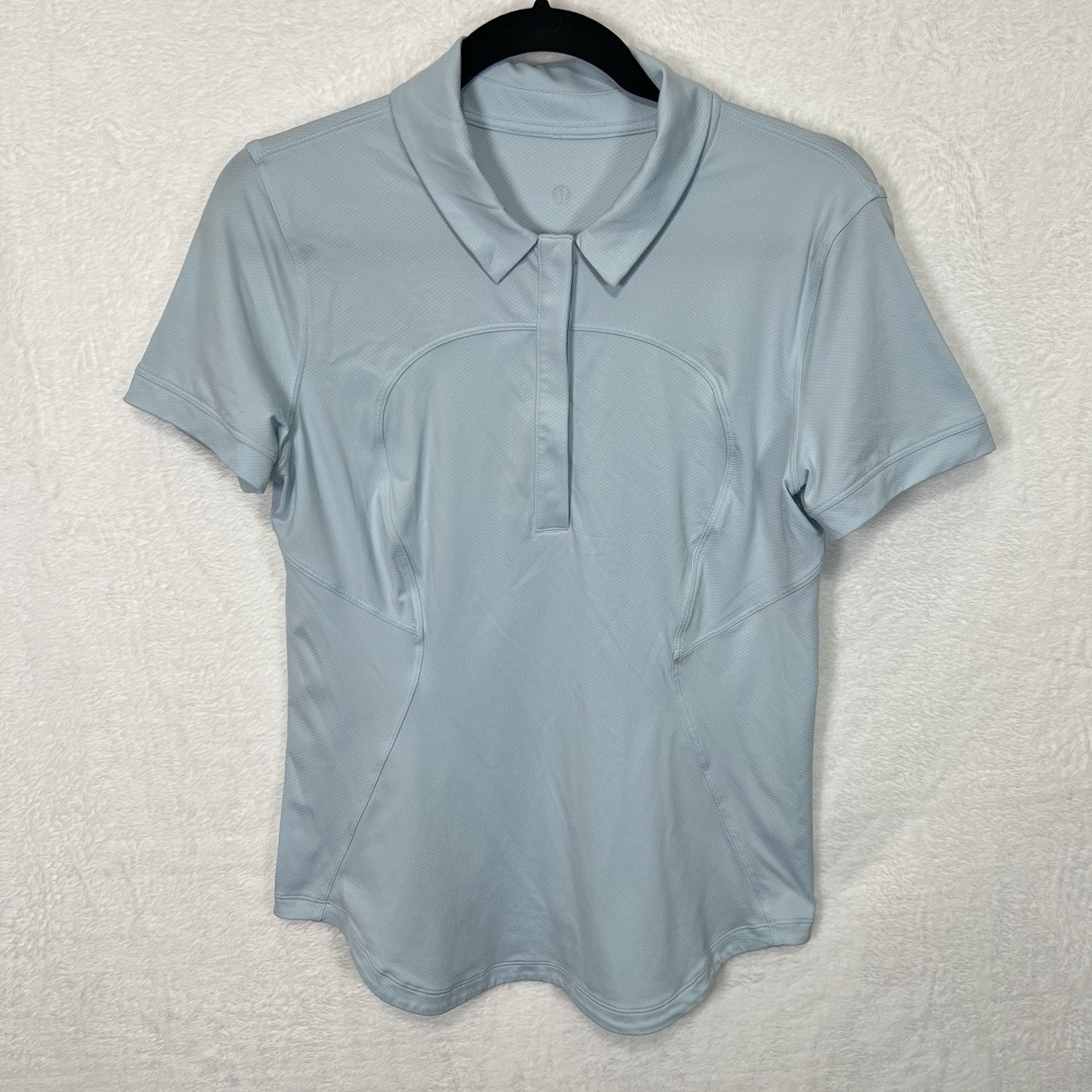 Lululemon Quick-Dry Short Sleeve Polo Shirt Women’s Light Blue Golf Tennis