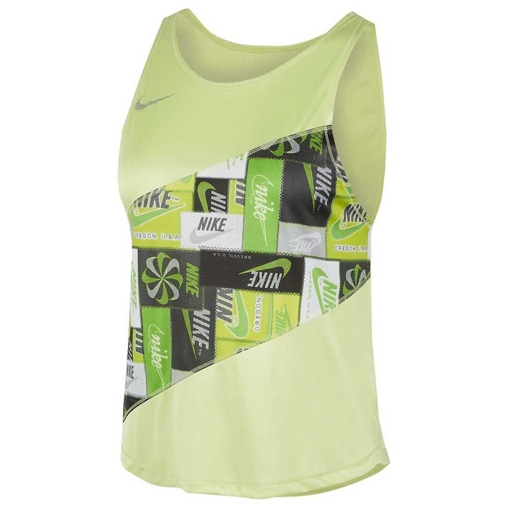 $40 NWT NIKE L Top Tank Dri-fit Logo Running Pinwheel Swoosh ICON CLASH Womens
