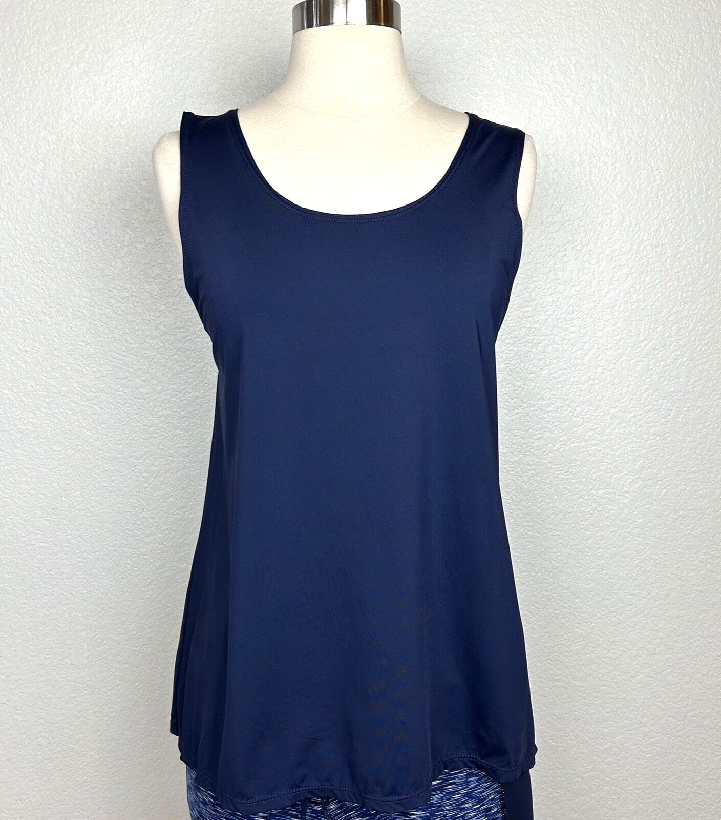 DYI Womens Flycool Navy High Low Exercise Workout Yoga Tank Top Size L