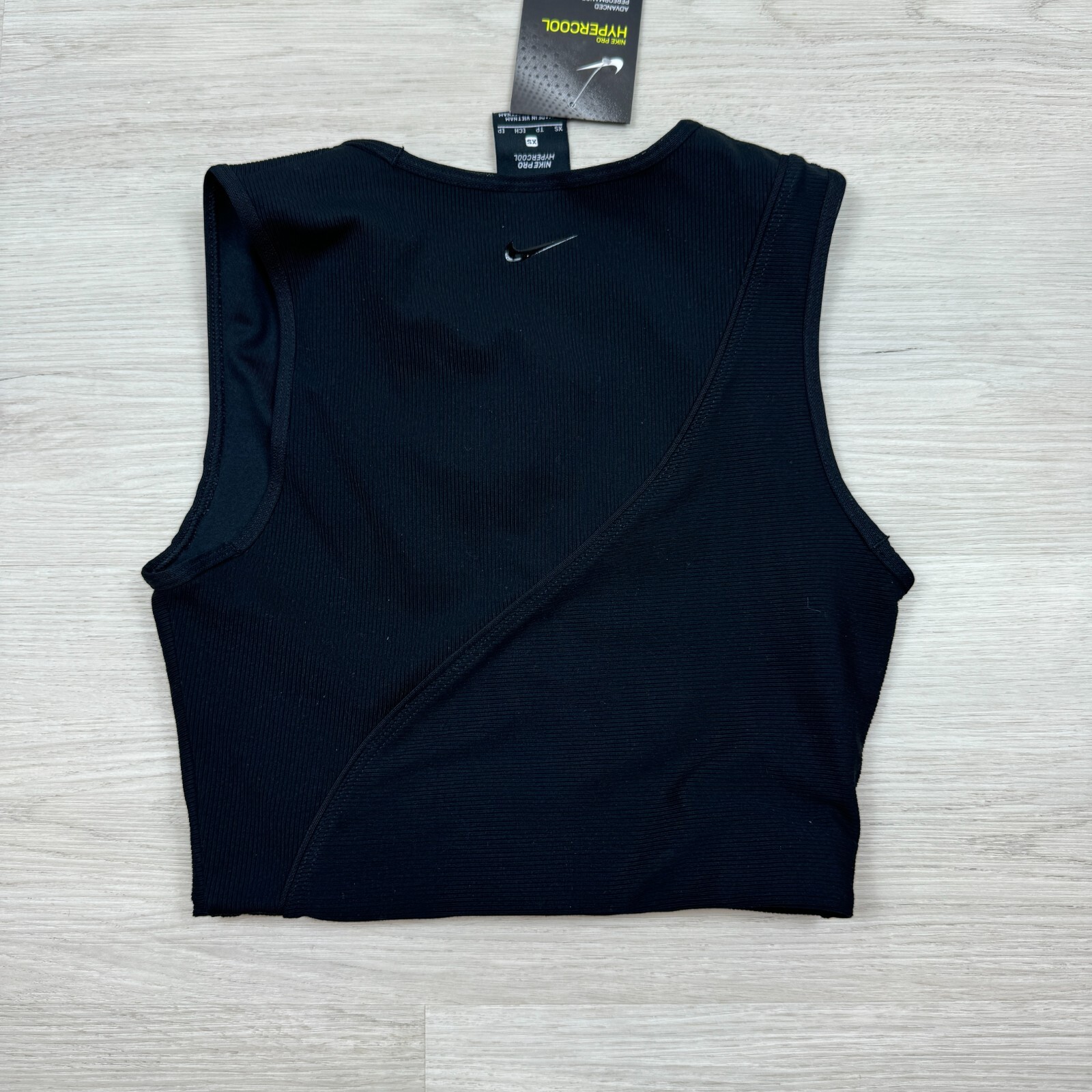 Nike Pro Hypercool Performance Cropped Top Womens Small Black CN9841 010 NEW