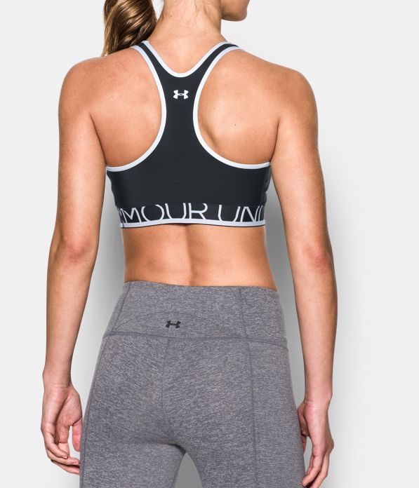 Under Armour Black / White Medium-Impact Sports Bra (1250132) Size XS – NWT