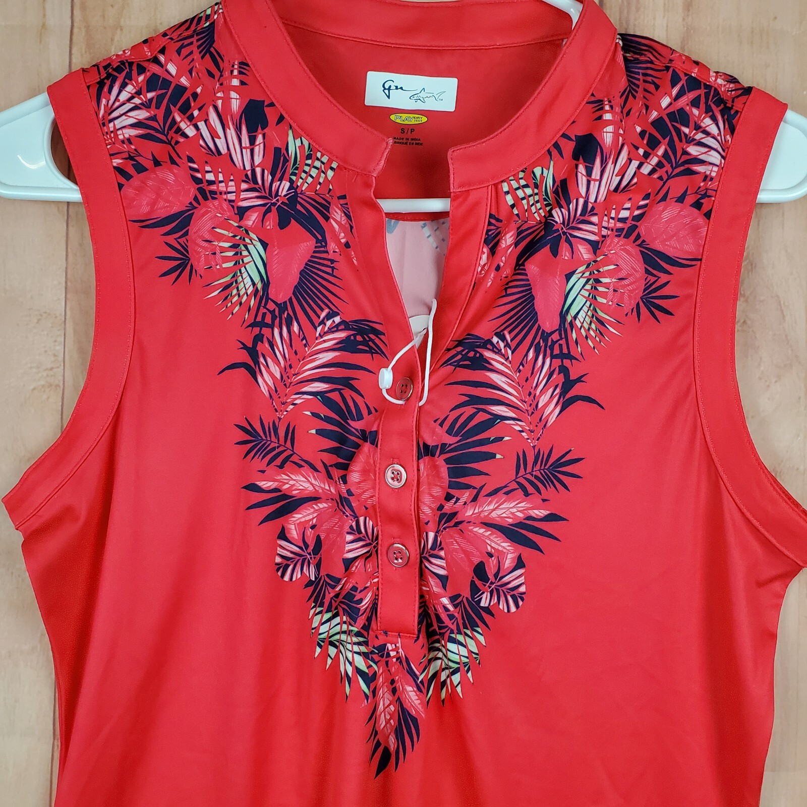 Greg Norman Paradise Tank Top Sz Small Pink Golf Strawberry Classic Pullover