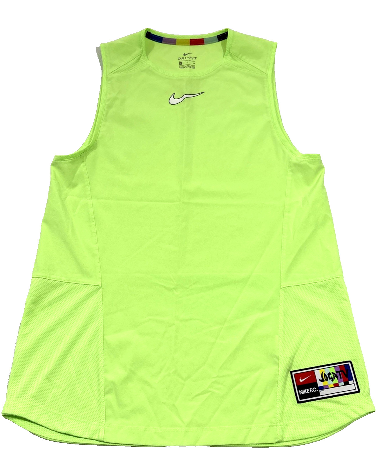 Nike FC Dri-Fit Joga Bonito TV Soccer Tank Top Womens Sz S Lime Glow CZ1017-345