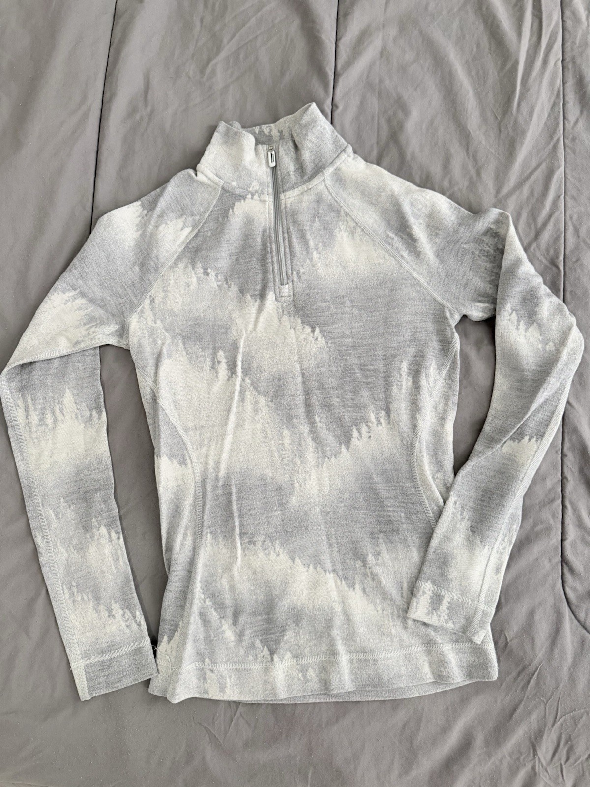 Smartwool Classic Thermal Merino 1/4 Zip Base Layer Women’s Small Gray