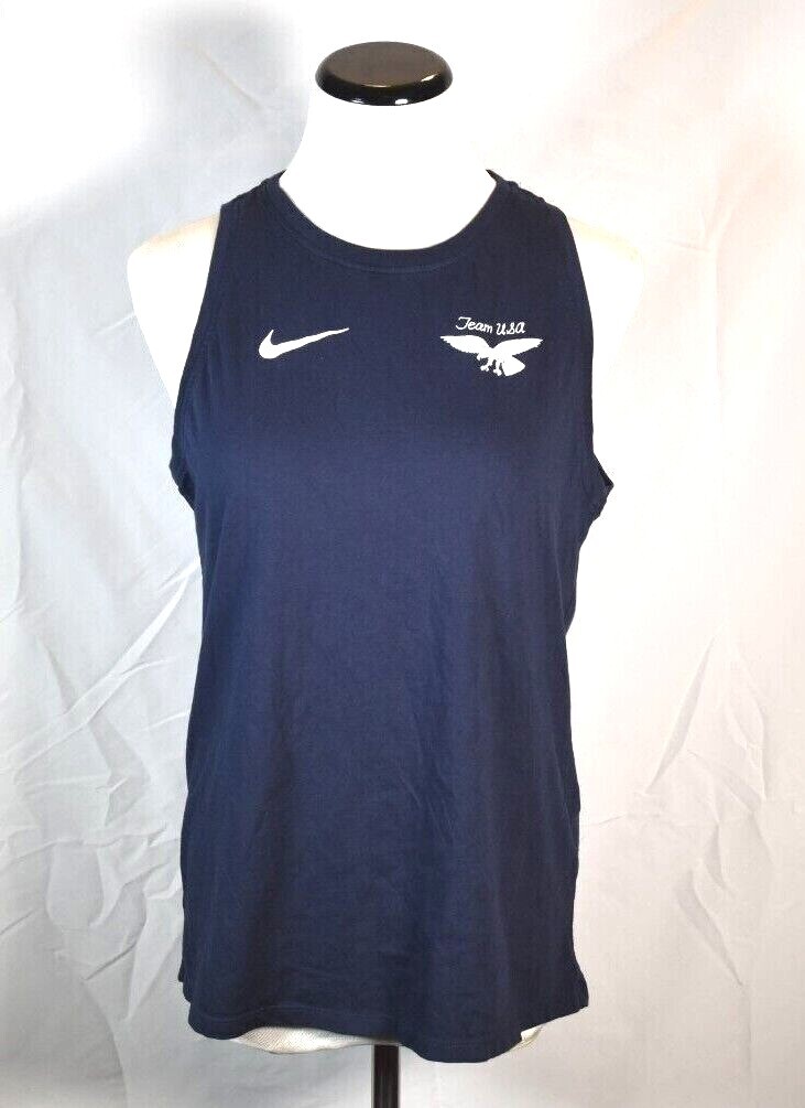 Nike Team USA Tank Top Womens Medium 2020 Summer Olympics Eagle Tokyo Navy