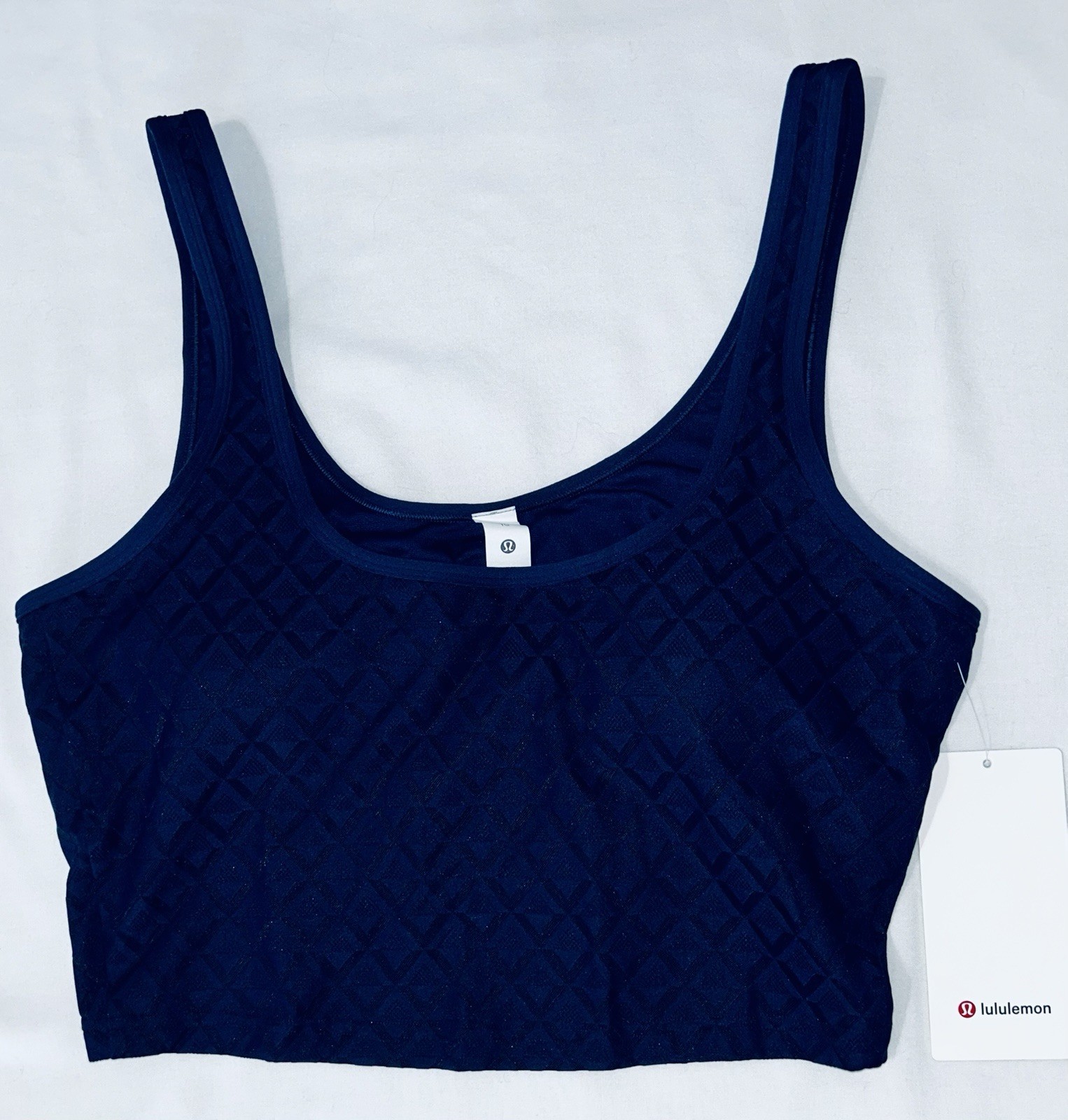 NWT🏓LULULEMON🏓X-LARGE🏓TEXTURED MESH TENNIS TANK🏓CROPPED🏓CLUB BLUE🏓