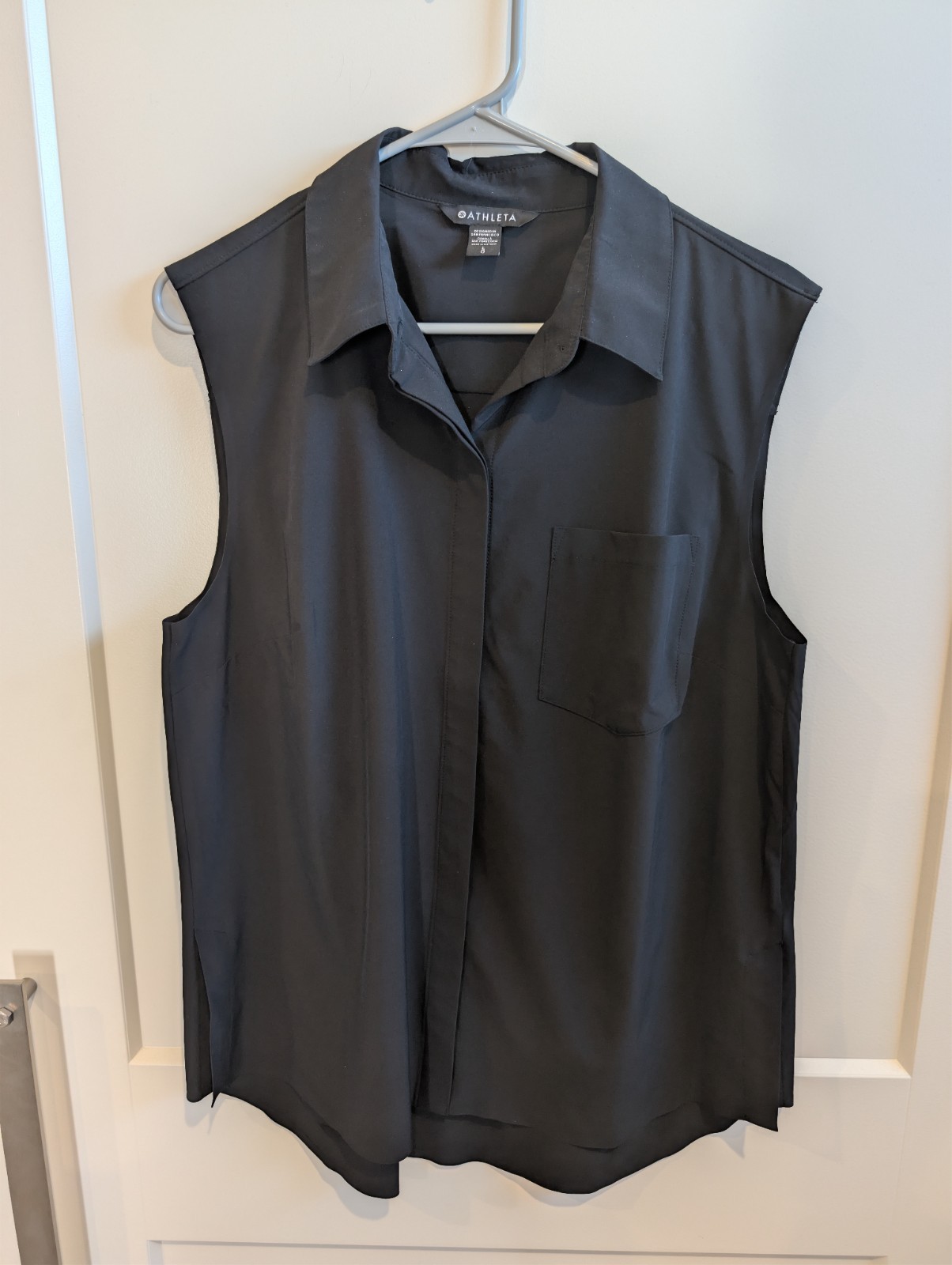 Athleta Everlasting Black Sleeveless Shirt – Large