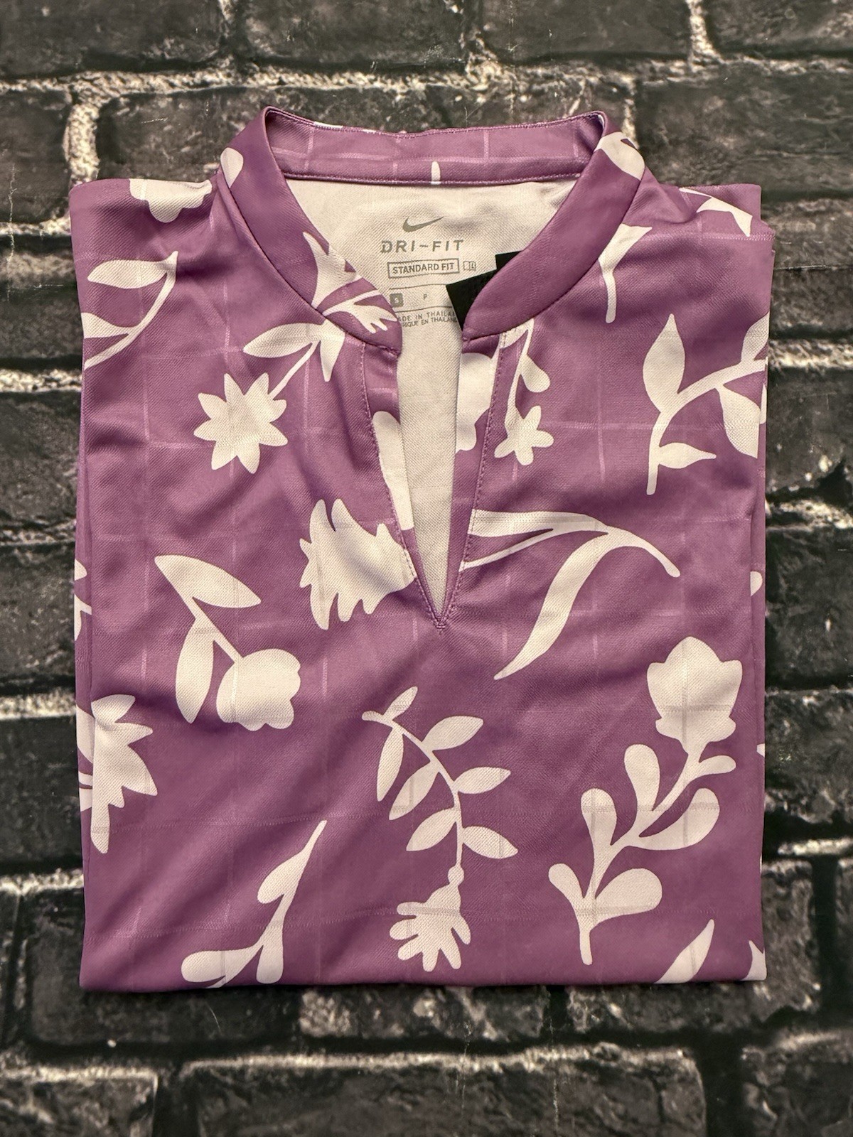 NIKE Womens Breathe Sleeveless Victory Golf Tennis Polo CU9383-57 Purple Small