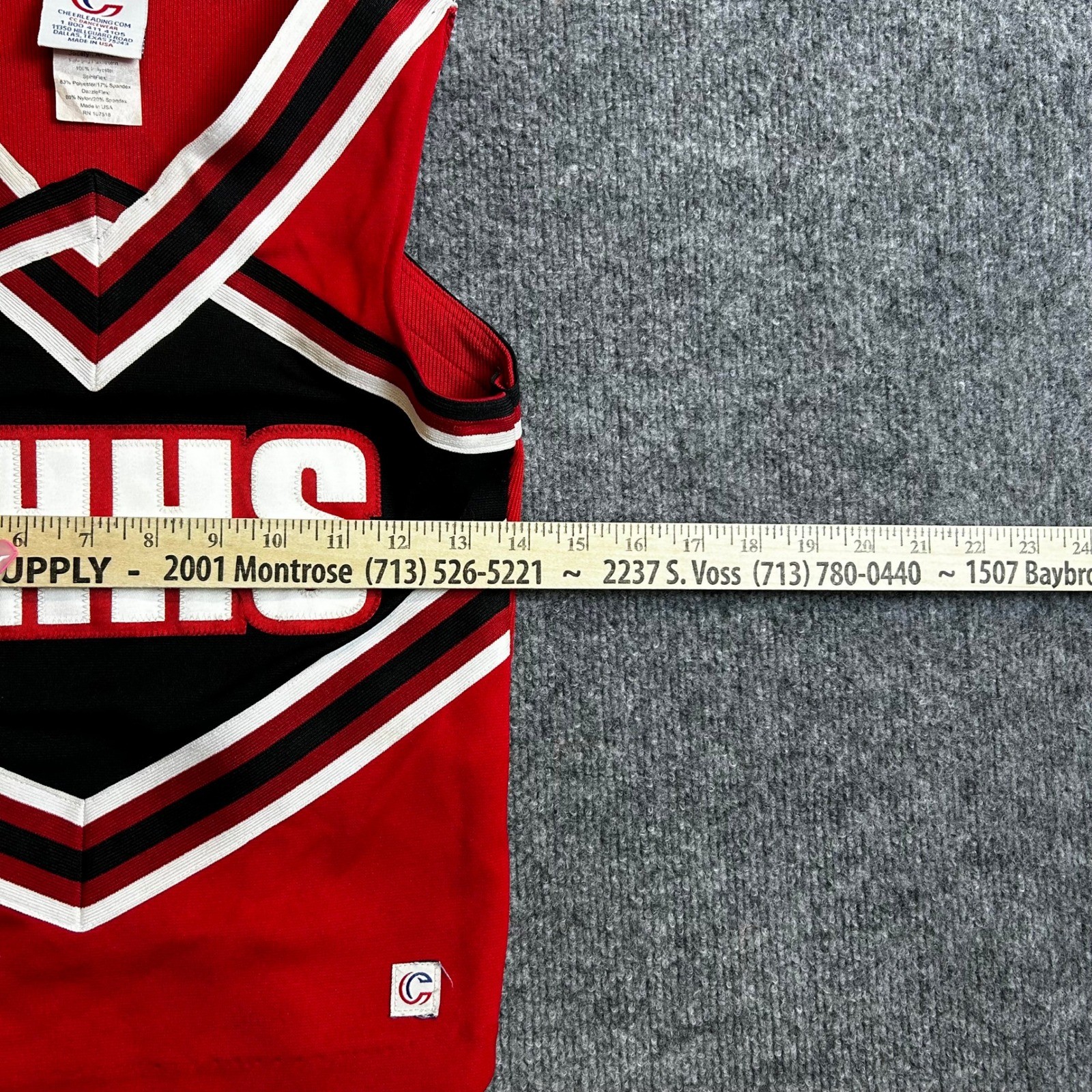Cheerleading.com Shell Top Womens Size 34 Red Black SHHS Varsity