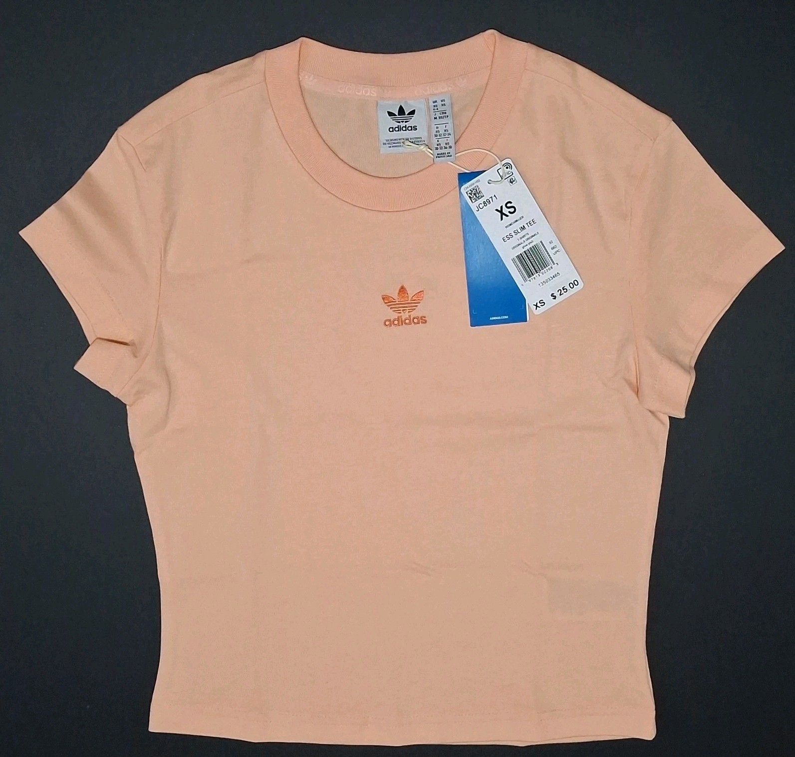 Adidas JC8971 Women’s XS Essentials Slim T-Shirt, Glow Pink