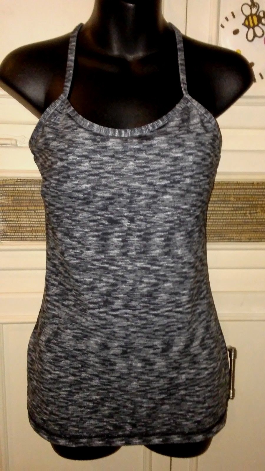 Designer Lululemon Blue Ink Tank Compression Bra Top Shirt Yoga Athletic Wear 6