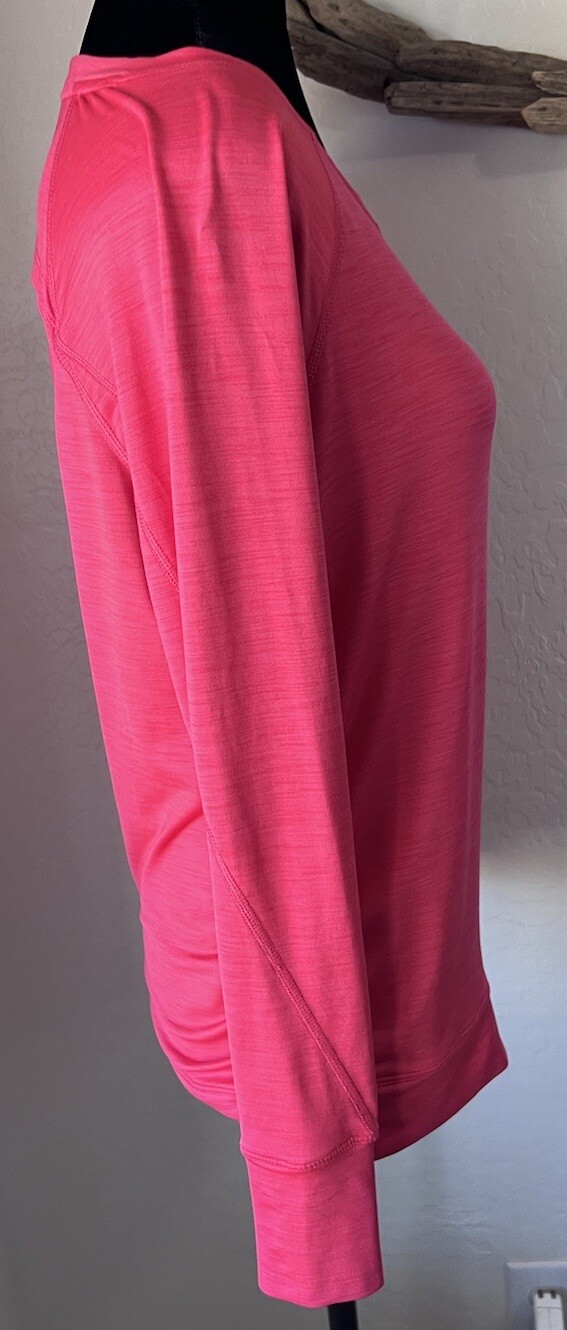 Calvin Klein Performance Womens Athletic Shirt Top Size Small Pink Keyhole Back