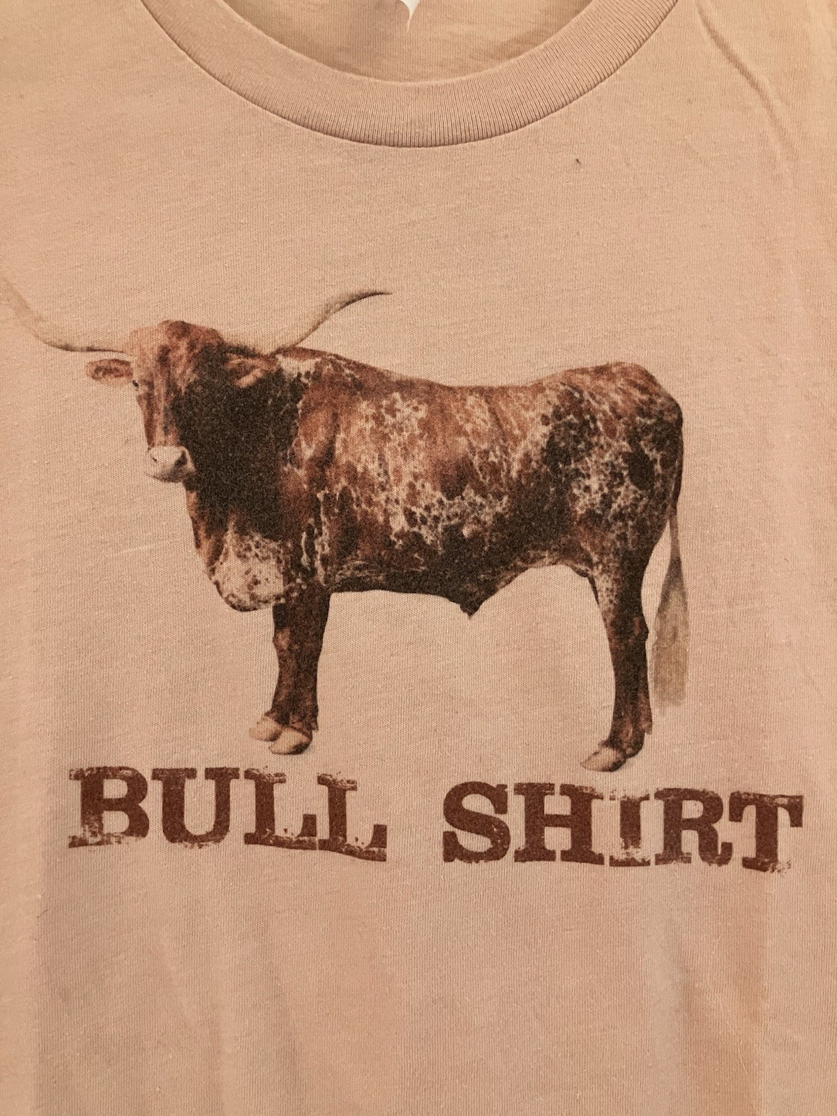 LIKE NEW ‘BULL SHIRT’ Bella + Canvas Tan Bull Graphic Tee Women’s Small