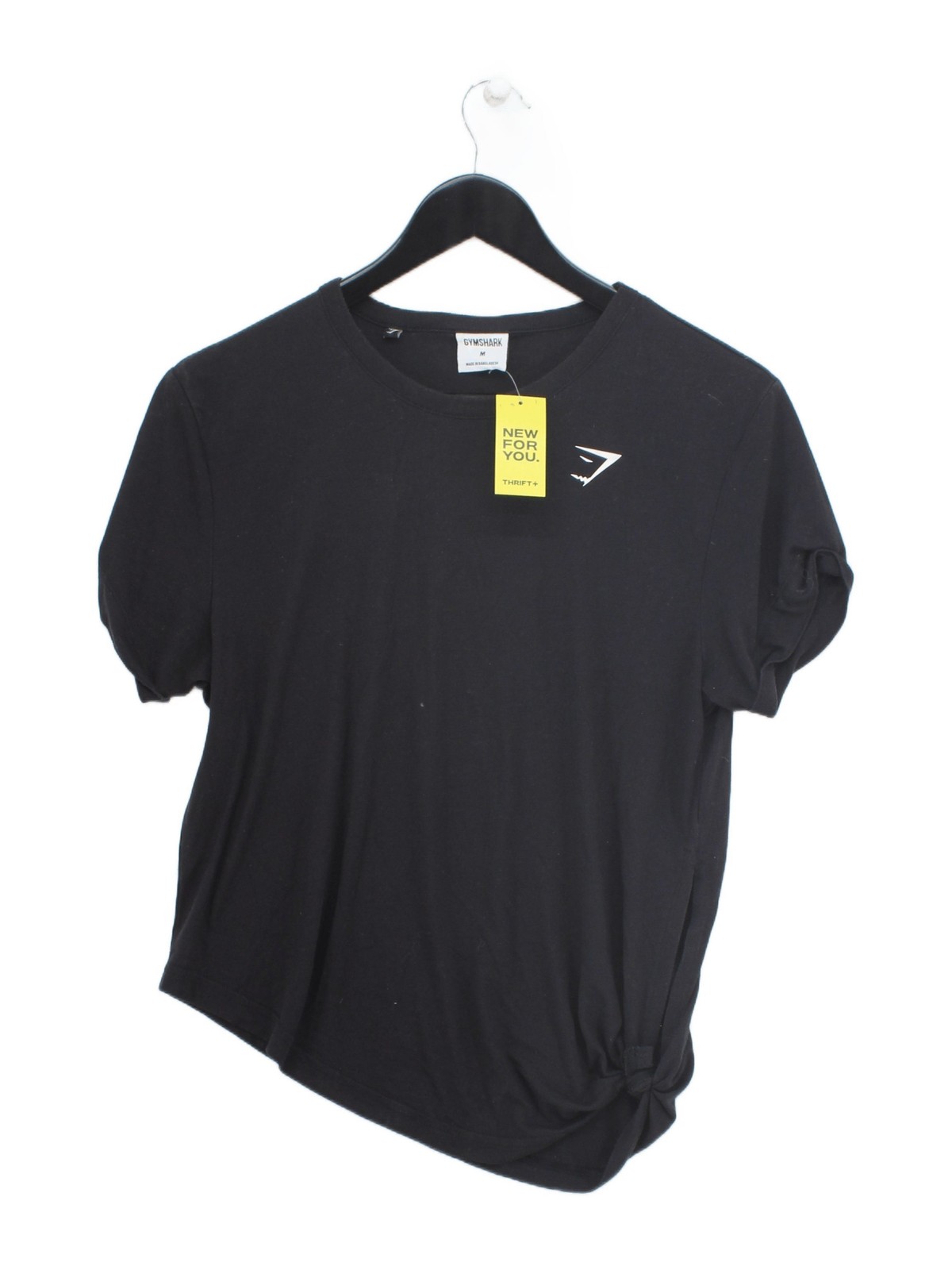 Gymshark Women’s T-Shirt M Black Polyester with Viscose Basic