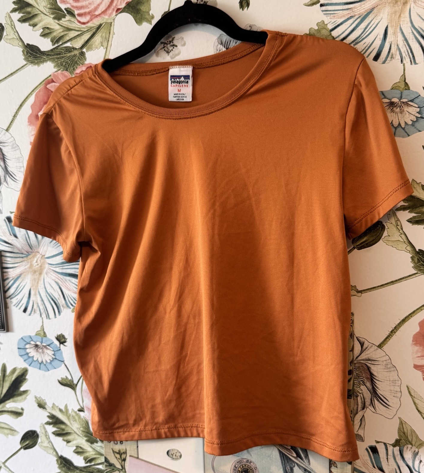 Vintage 90s Y2K Patagonia Shirt Women’s Small Rust Capilene Base Layer Outdoor