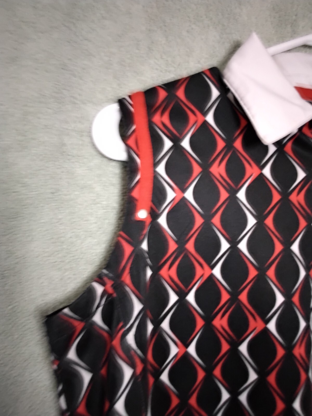 Tail Tech Performance Golf Womens Tank Top Size M Black Red Geometric Sleeveless