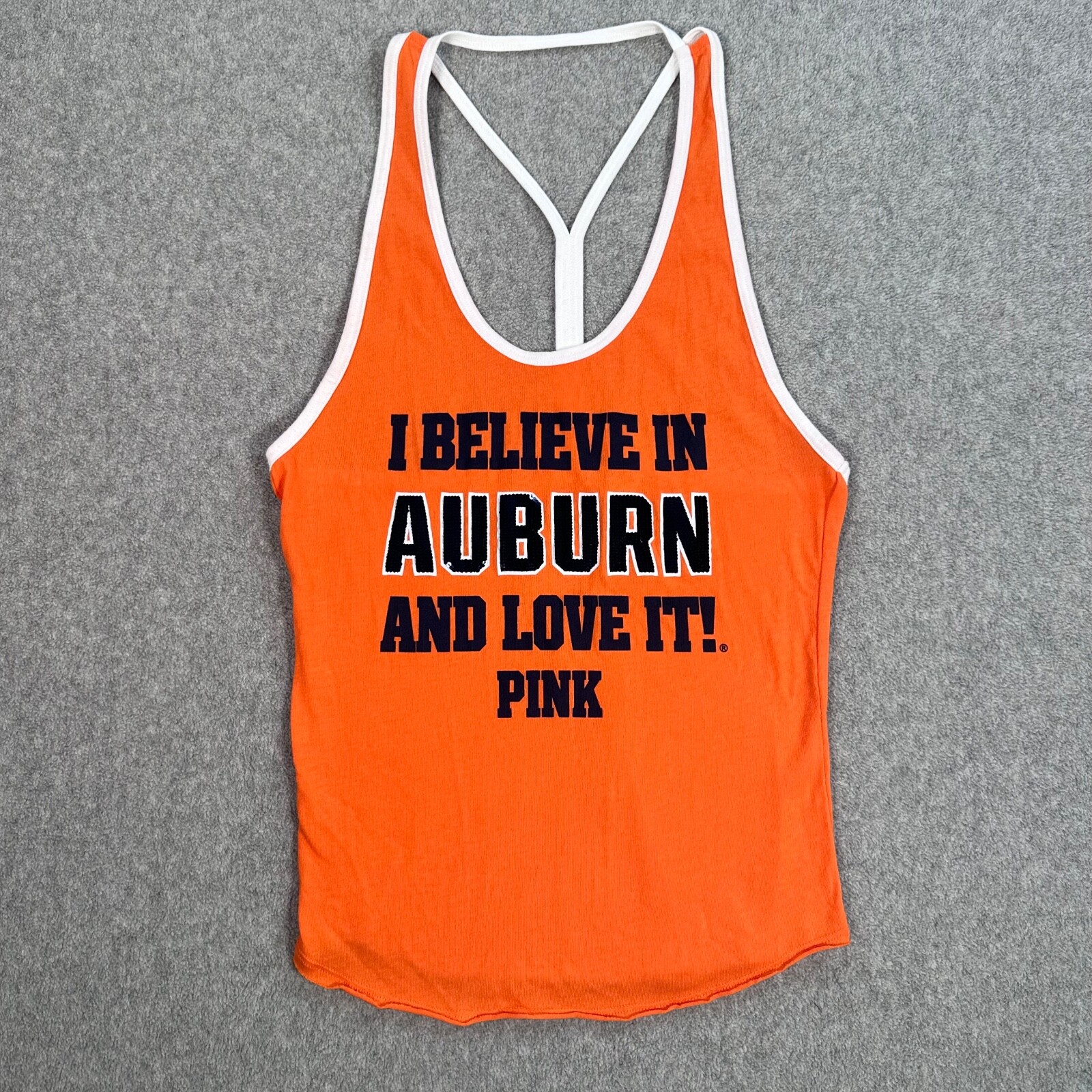 Auburn Tigers Victoria’s Secret Tank Top Size Medium Racerback Sequin Y2K