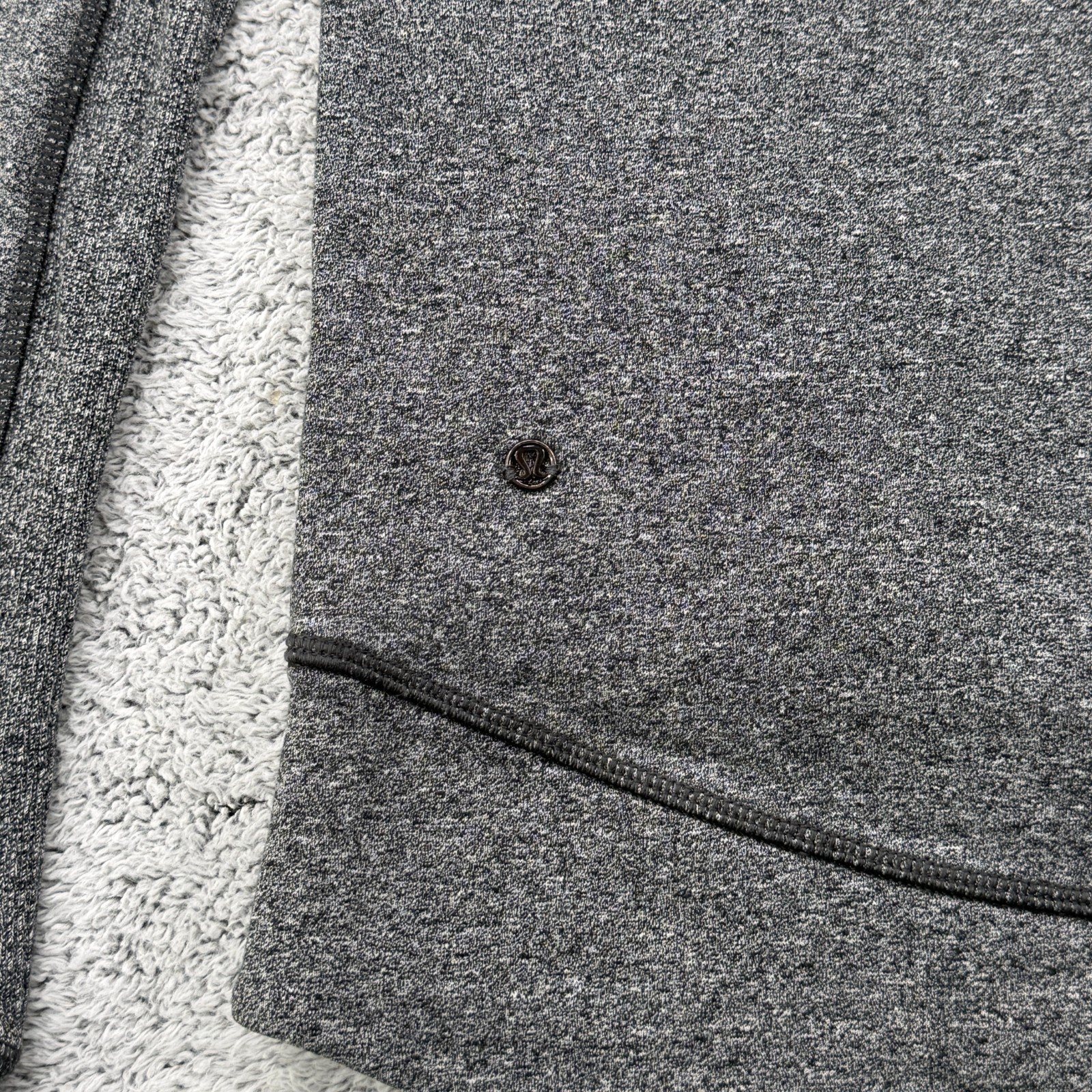 Lululemon Exhalation Pullover Sweatshirt Womens 4 Charcoal French Terry Pocket