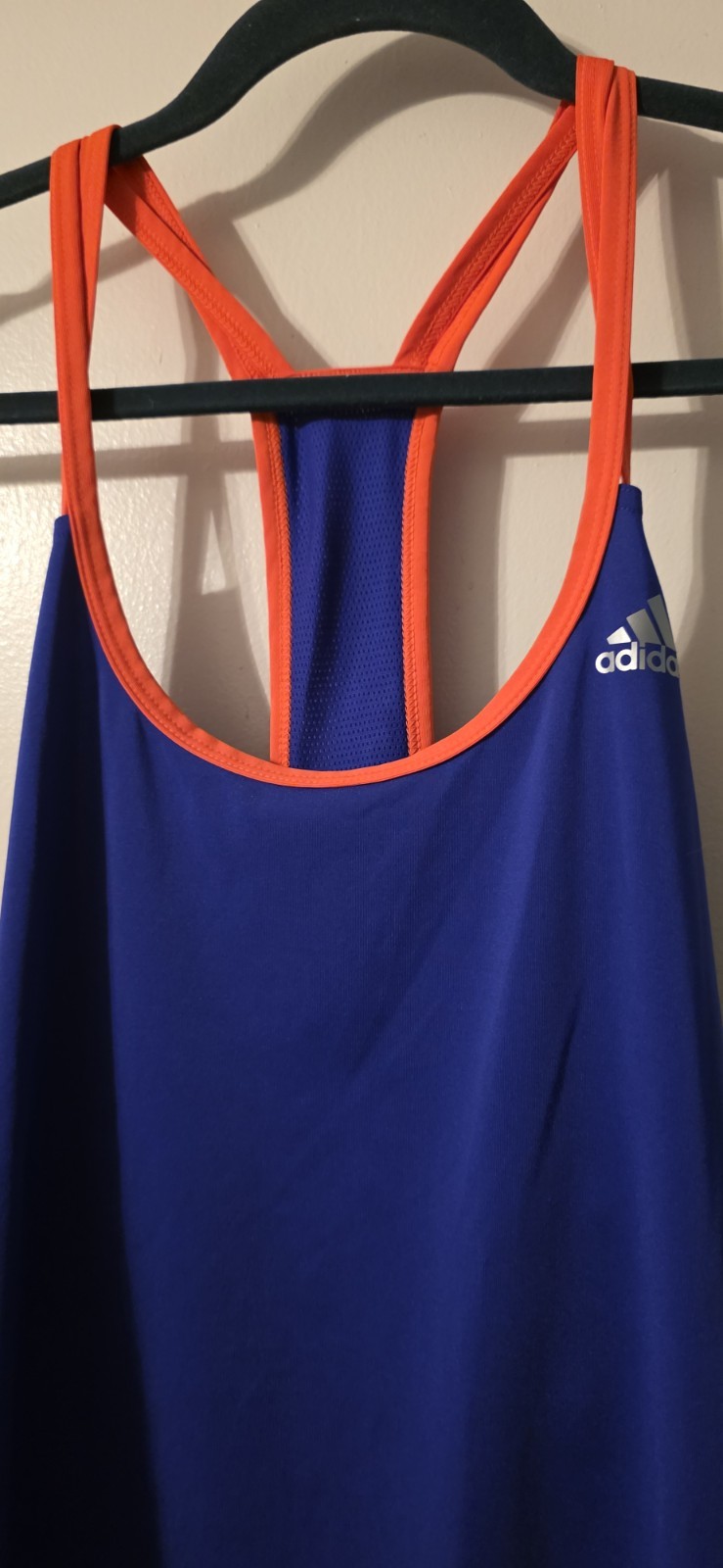 Adidas Racerback Techfit Climacool Blue/Purple/Orange Athletic Top Size M