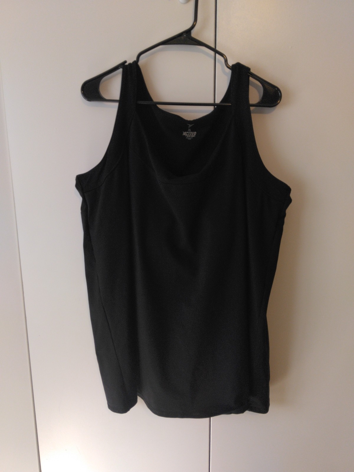 Old Navy Womens Active Tank Top Plus Size 4x Black Built in Bra Stretch