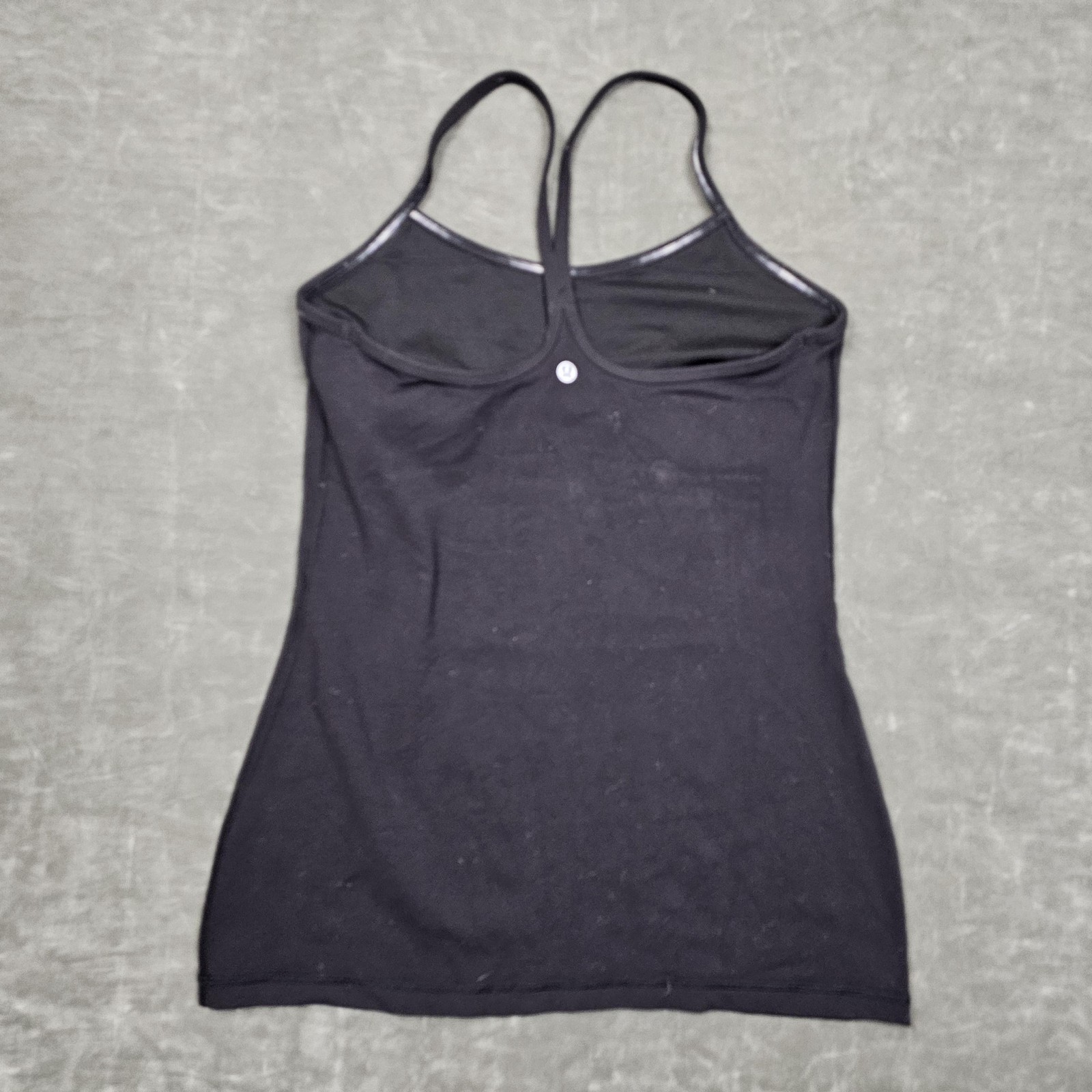 Lululemon Tank Top Womens 8 Black Racerback Shelf Bra Athletic Yoga Camisole
