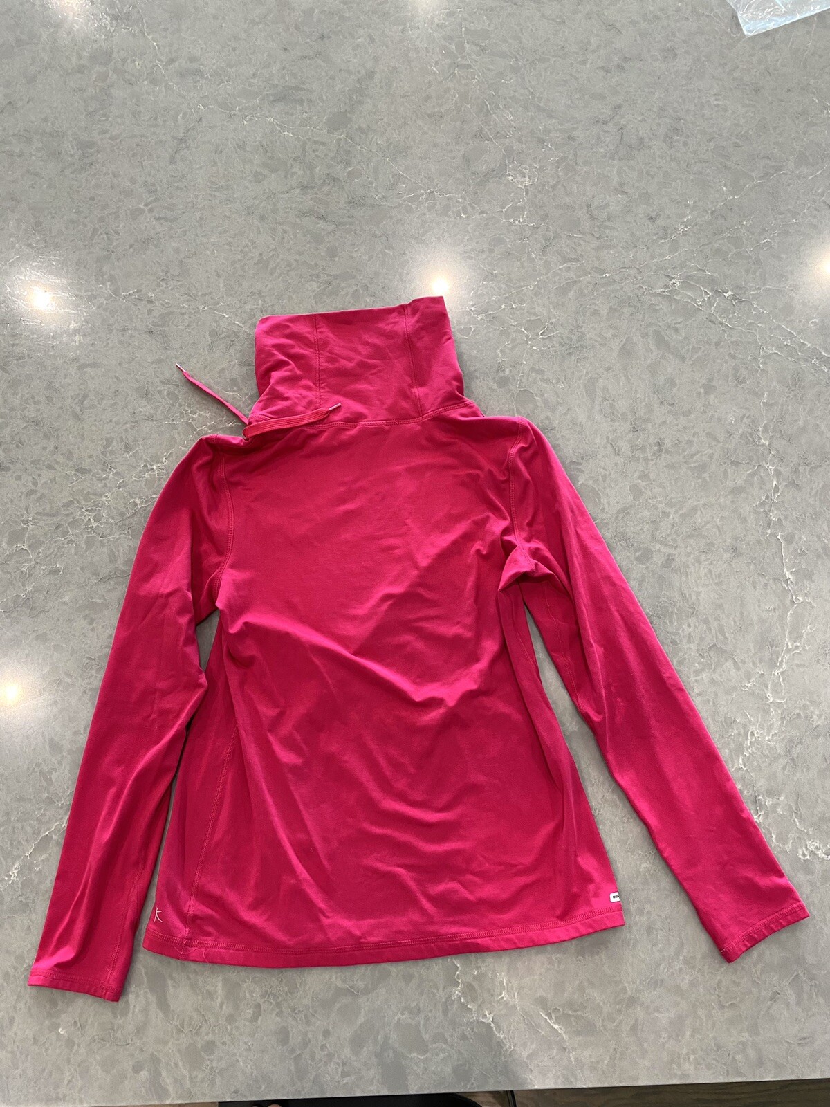 Danskin Now Womens Pink Draw String Turtle Neck Pulliover Top Size M (8-10)