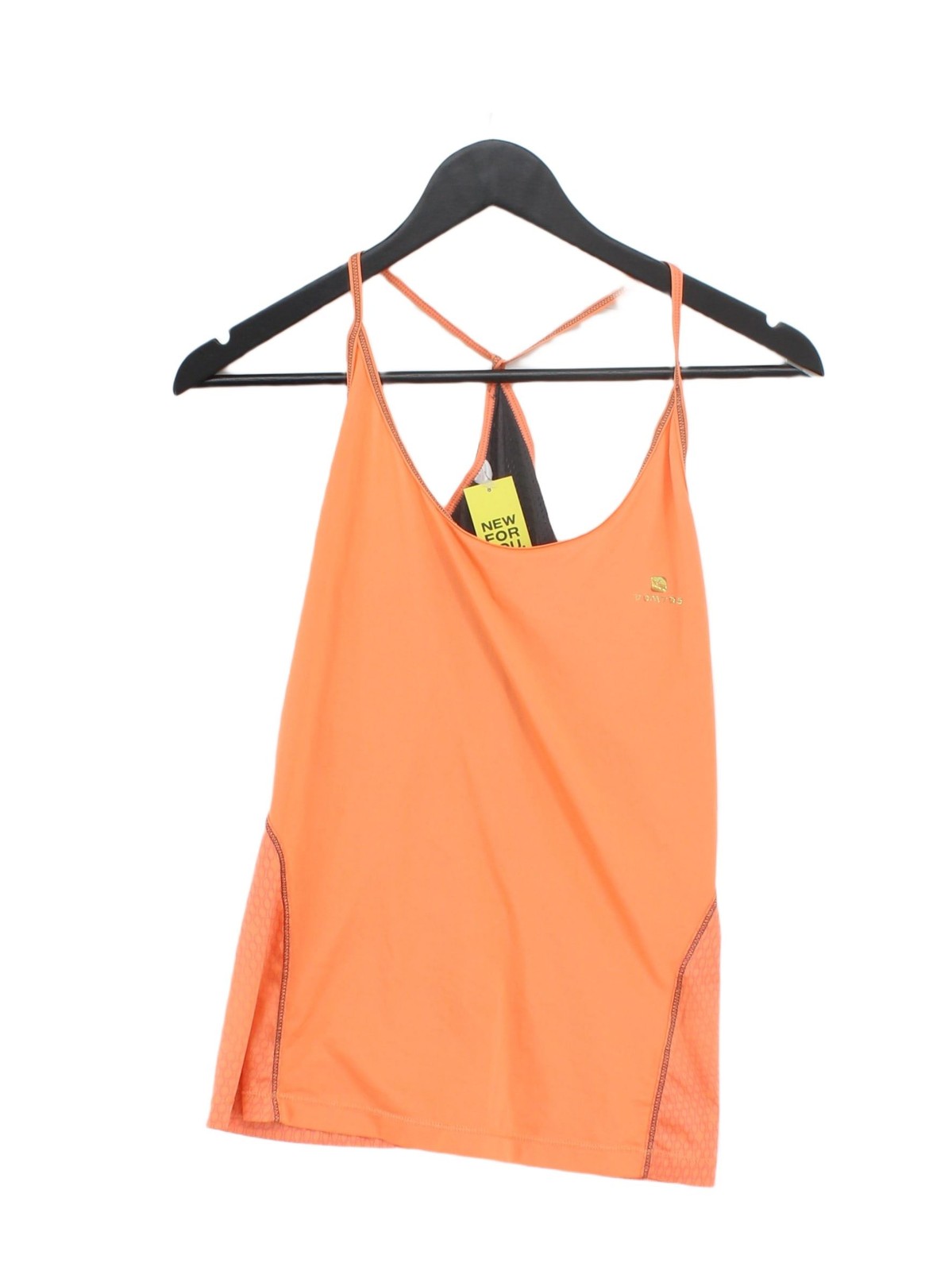 Domyos Women’s T-Shirt S Orange Polyester with Viscose Sleeveless Basic