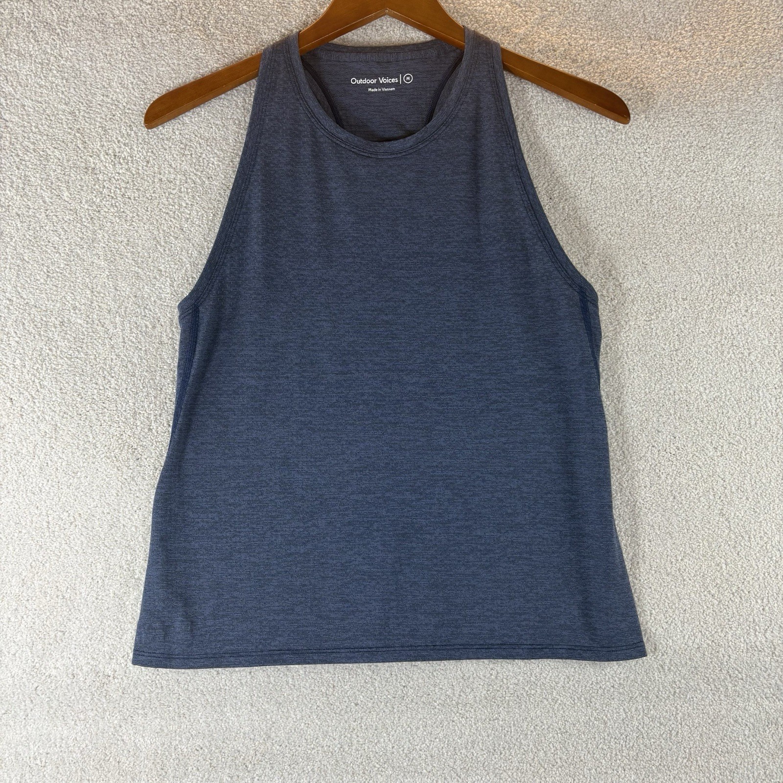 Outdoor Voices Tank Top Womens M Racerback Recycled Polyester Athletic Yoga Blue