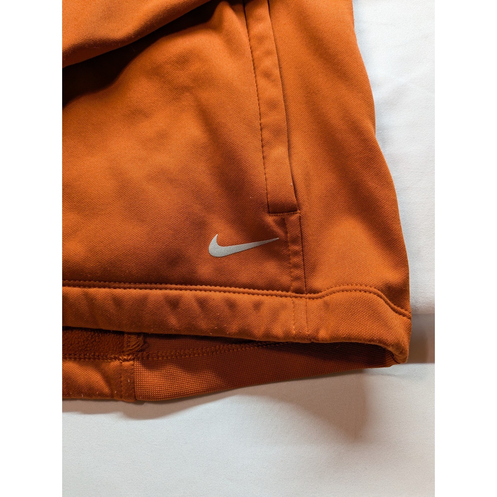 Nike Golf Tour Performance Womens Burnt Orange Quarter Zip Fleece Pullover Small