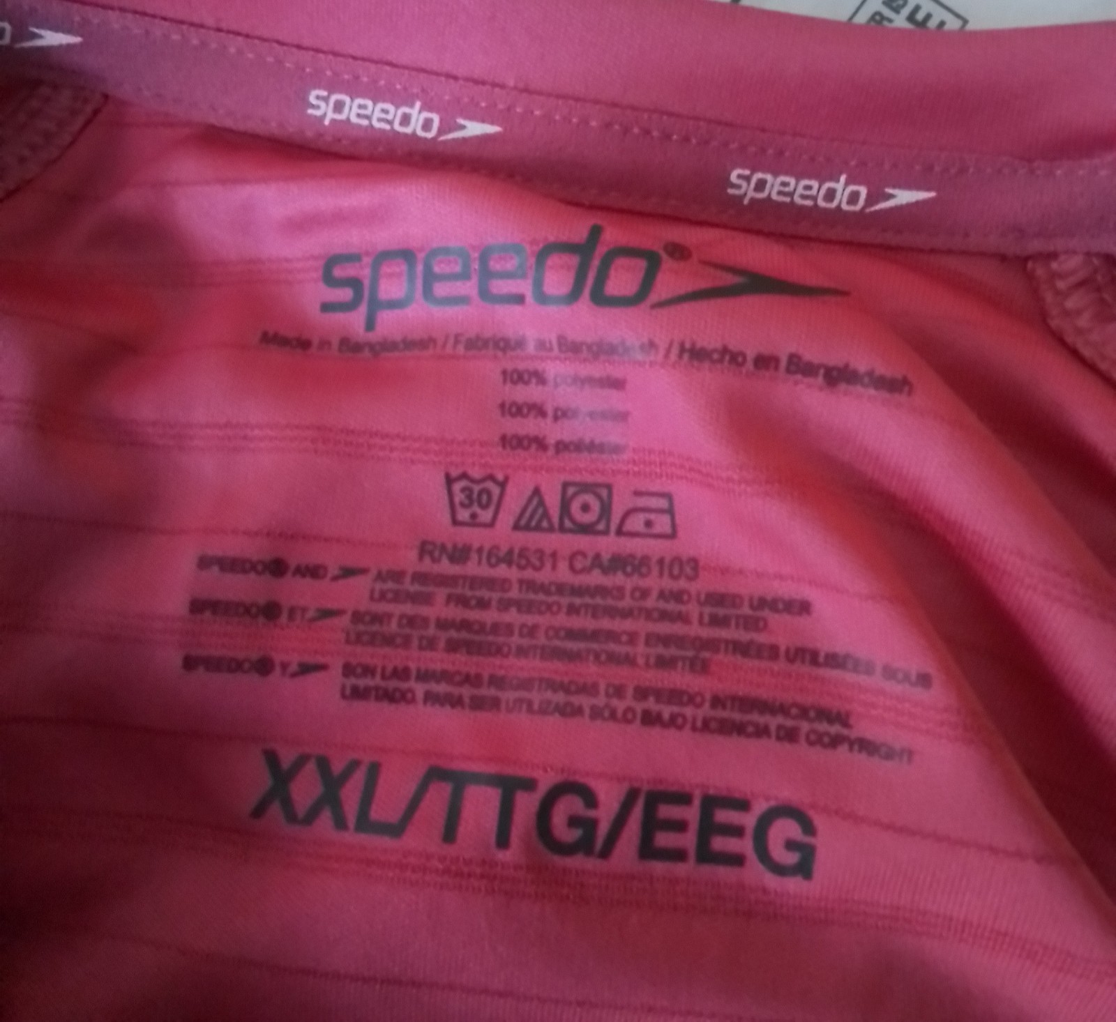 Speedo Womens Long Sleeve Pink Coral Activewear Shirt Size XXL