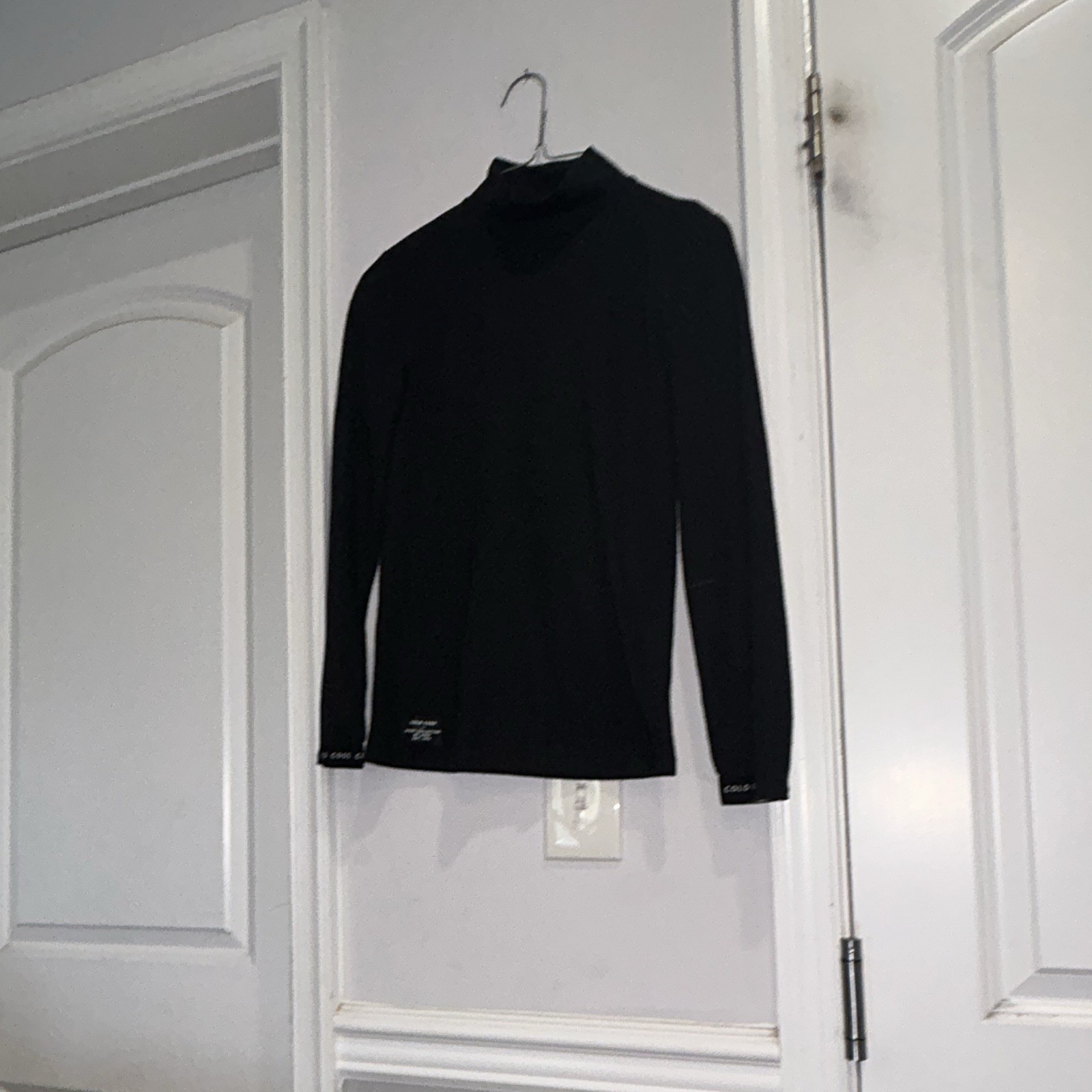 Zara Knit Women’s Black Solid Mock Neck Long Sleeve Pullover Top Size 12