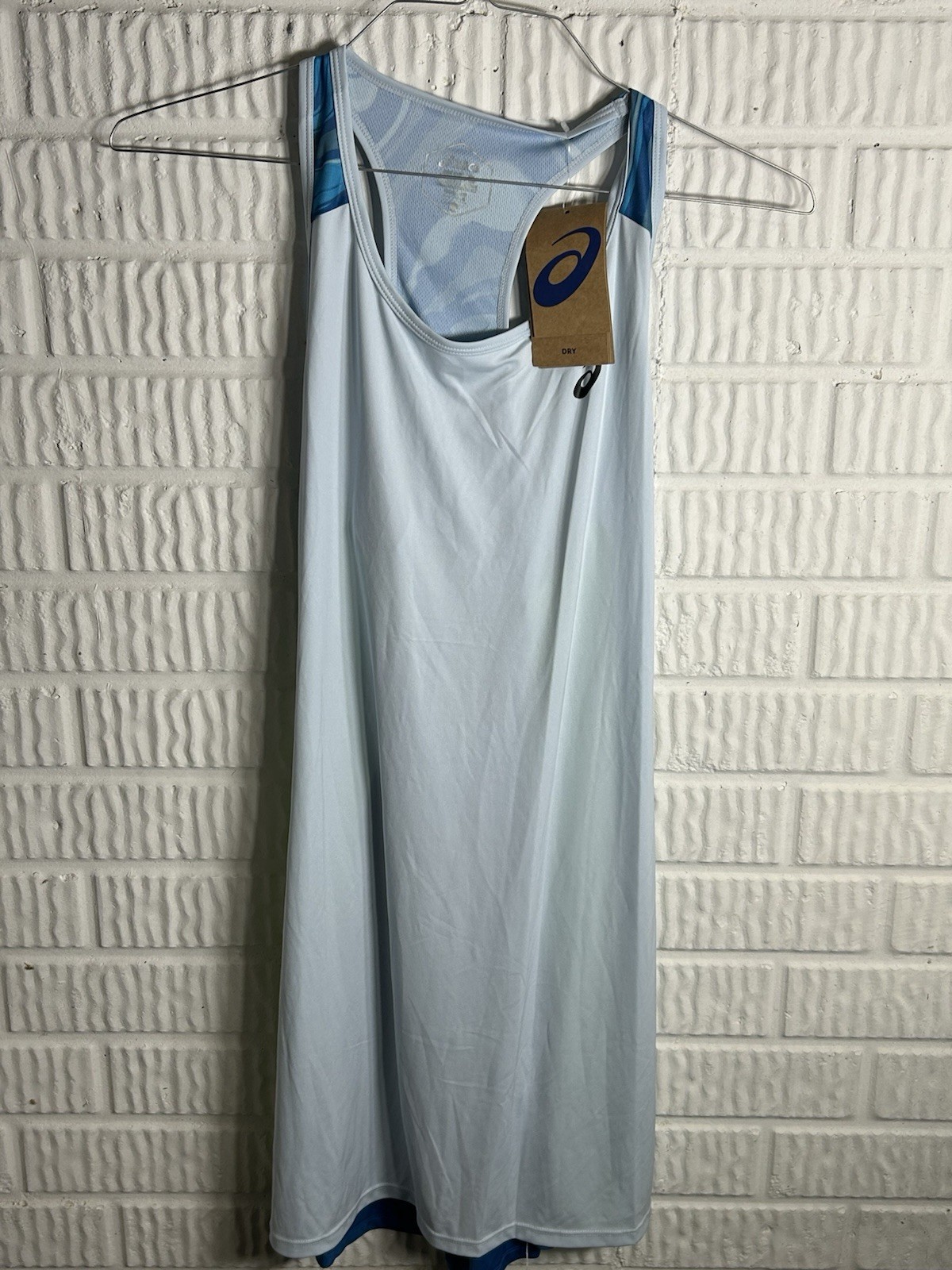 ASICS Womens Court Graphic Tennis Dress Large NWT Quick Dry Pickleball Built In
