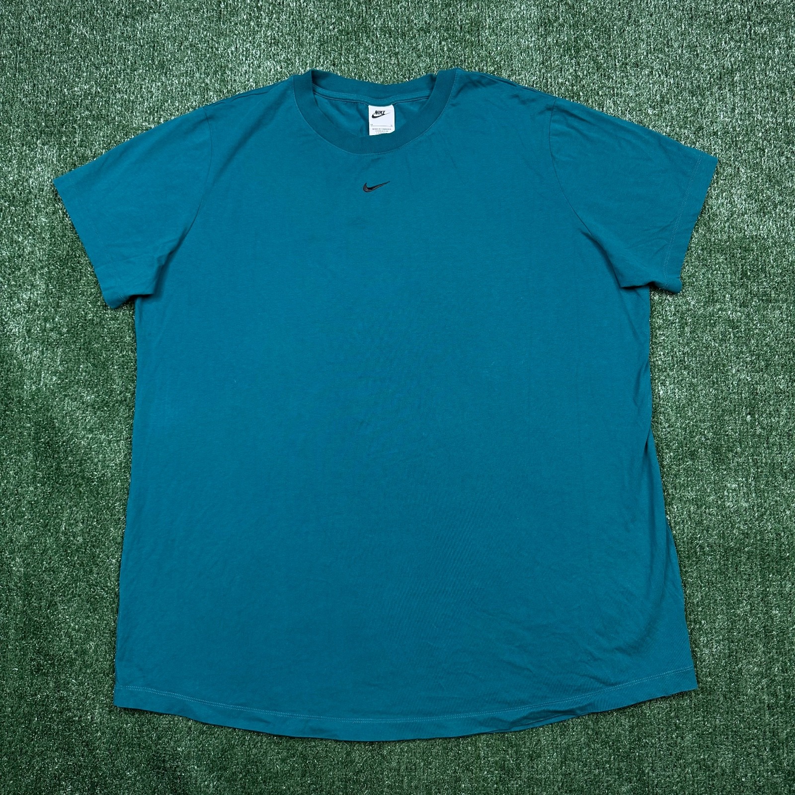 Nike T Shirt Women’s Size 1X Blue Green Short Sleeve Performance Running PLUS